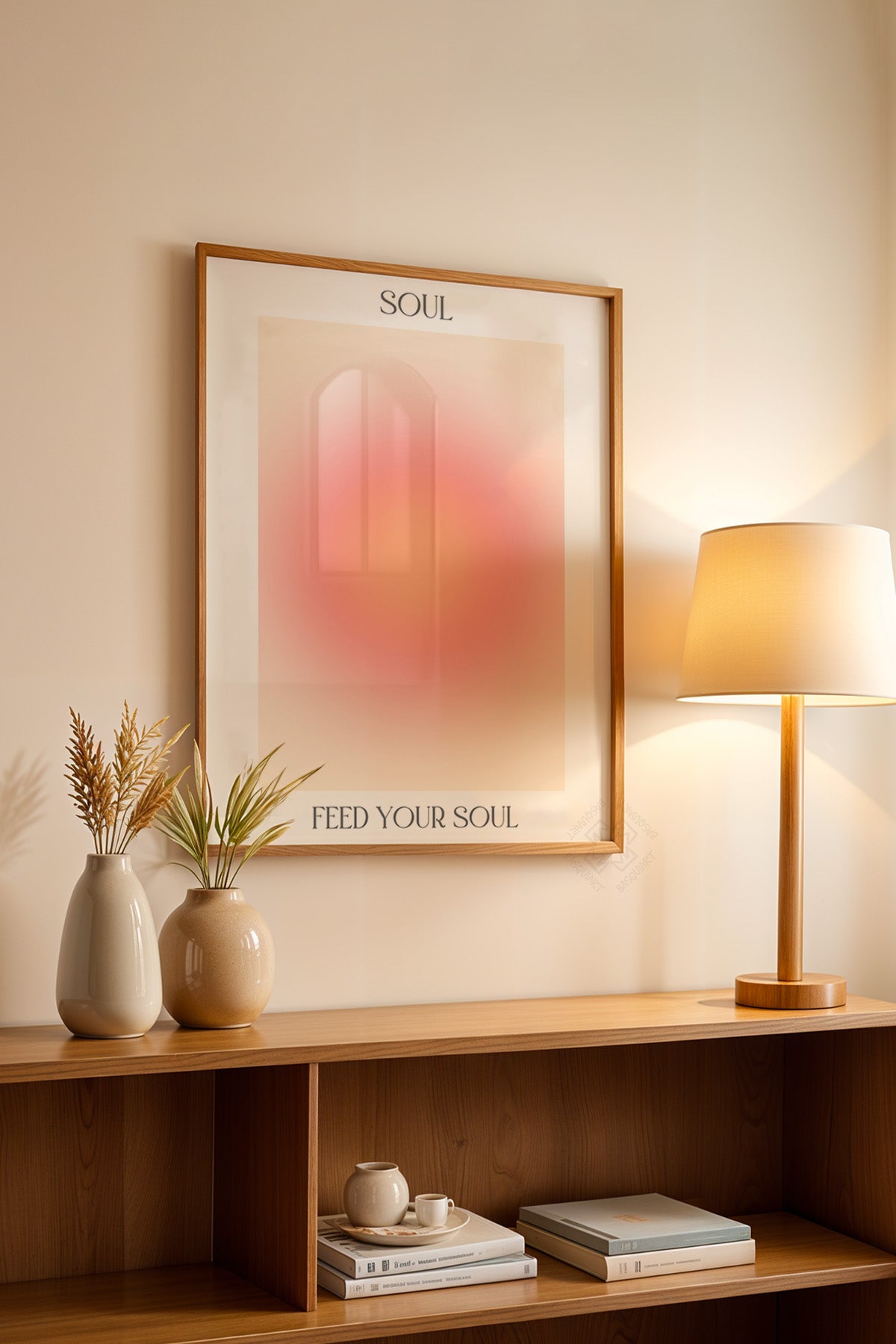 Aura Serisi Ahşap Çerçeveli Poster, Tablo No:142