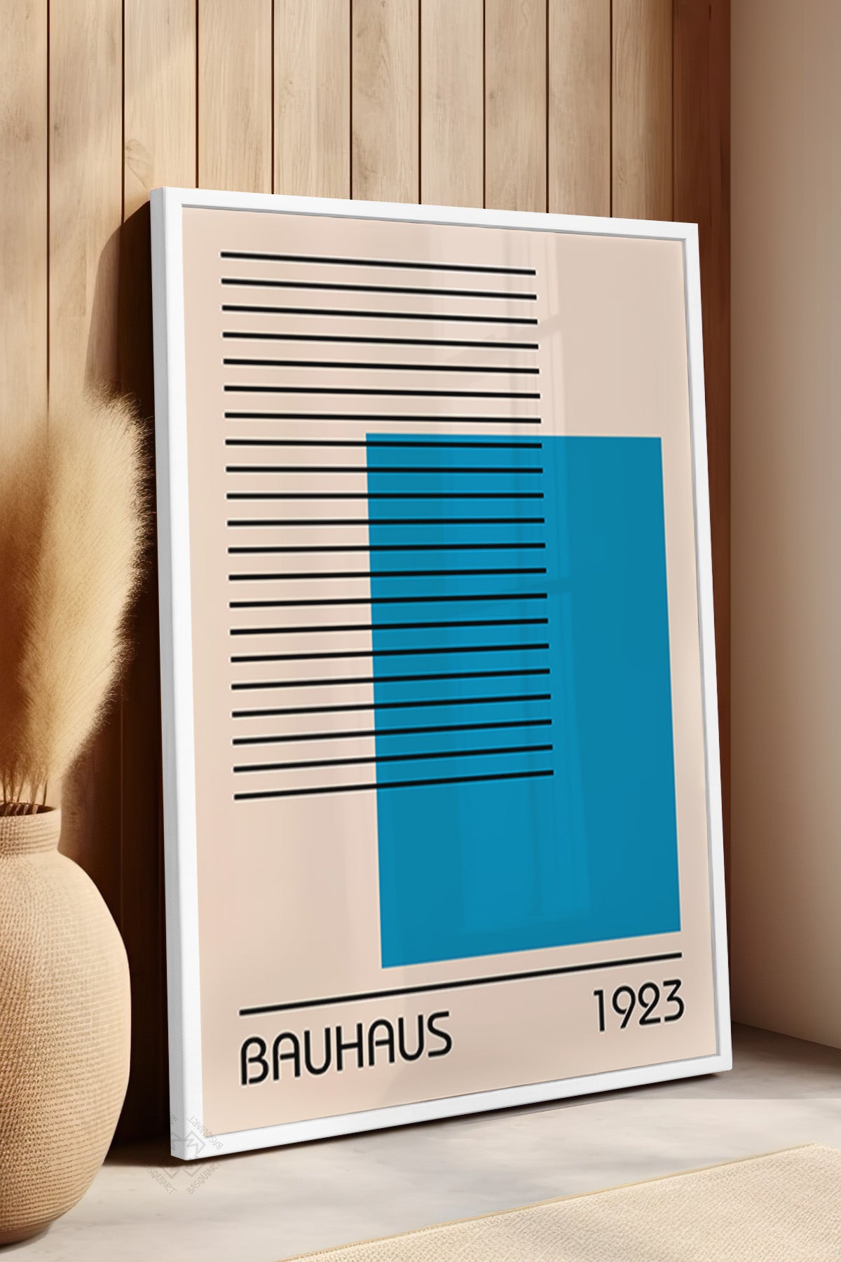 Bauhaus Serisi Beyaz Çerçeveli Poster, Tablo No:16