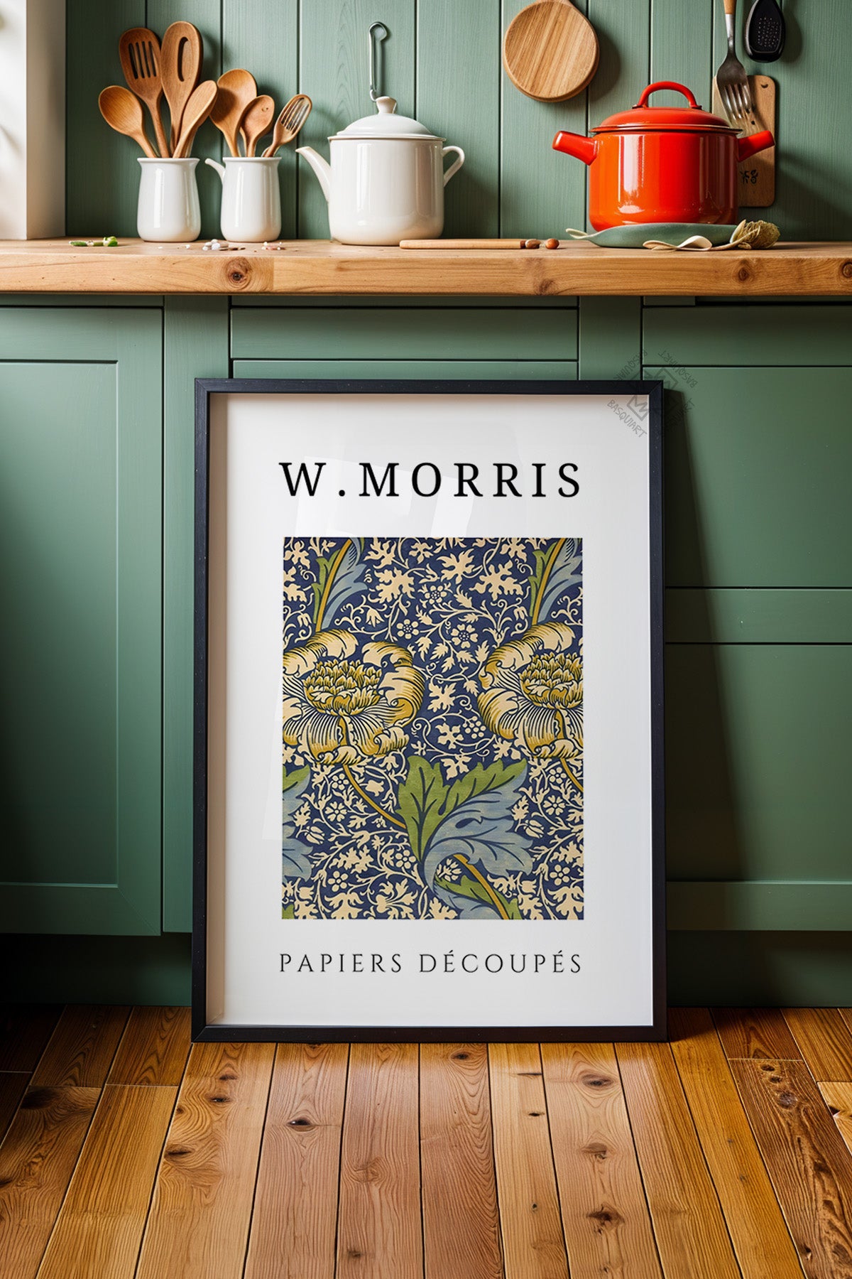 William Morris Serisi Siyah Çerçeveli Poster, Tablo Duvar Dekoru No:14