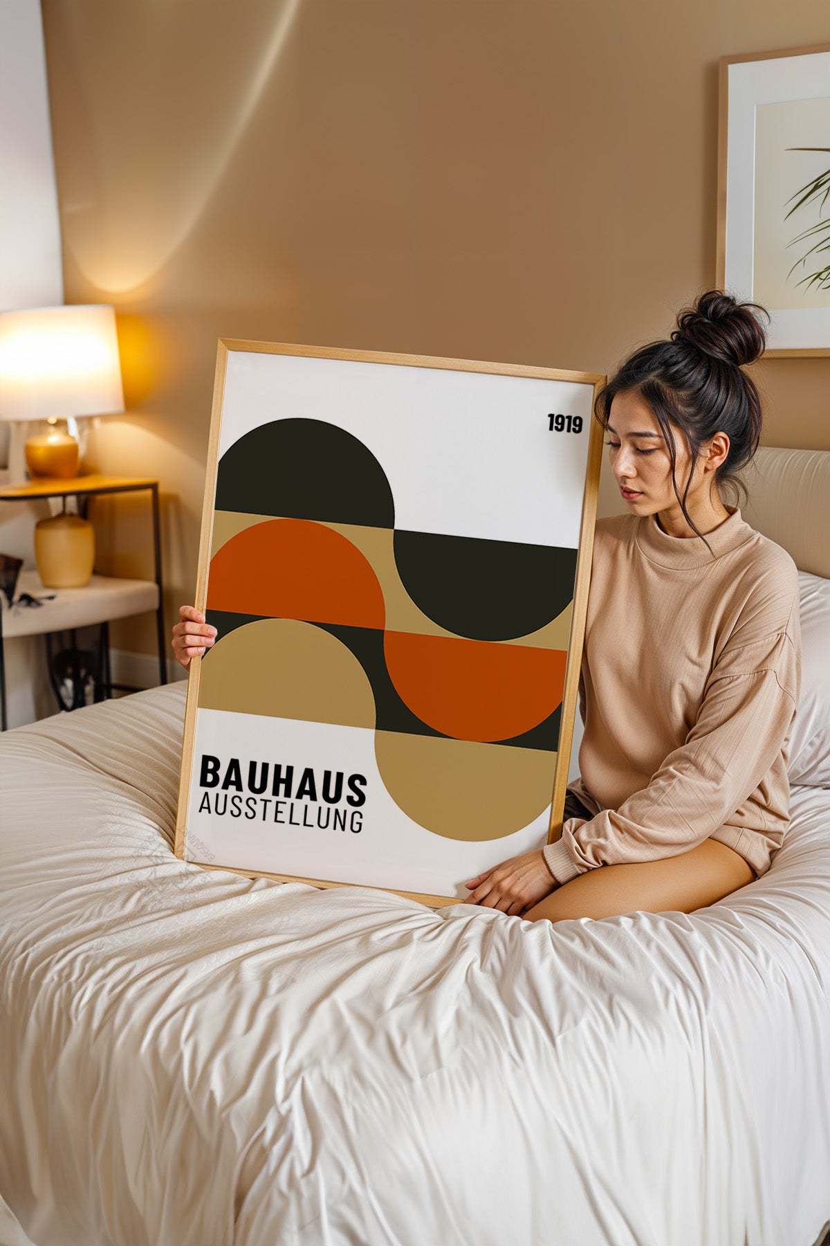 Bauhaus Serisi Ahşap Çerçeveli Poster, Tablo No:89