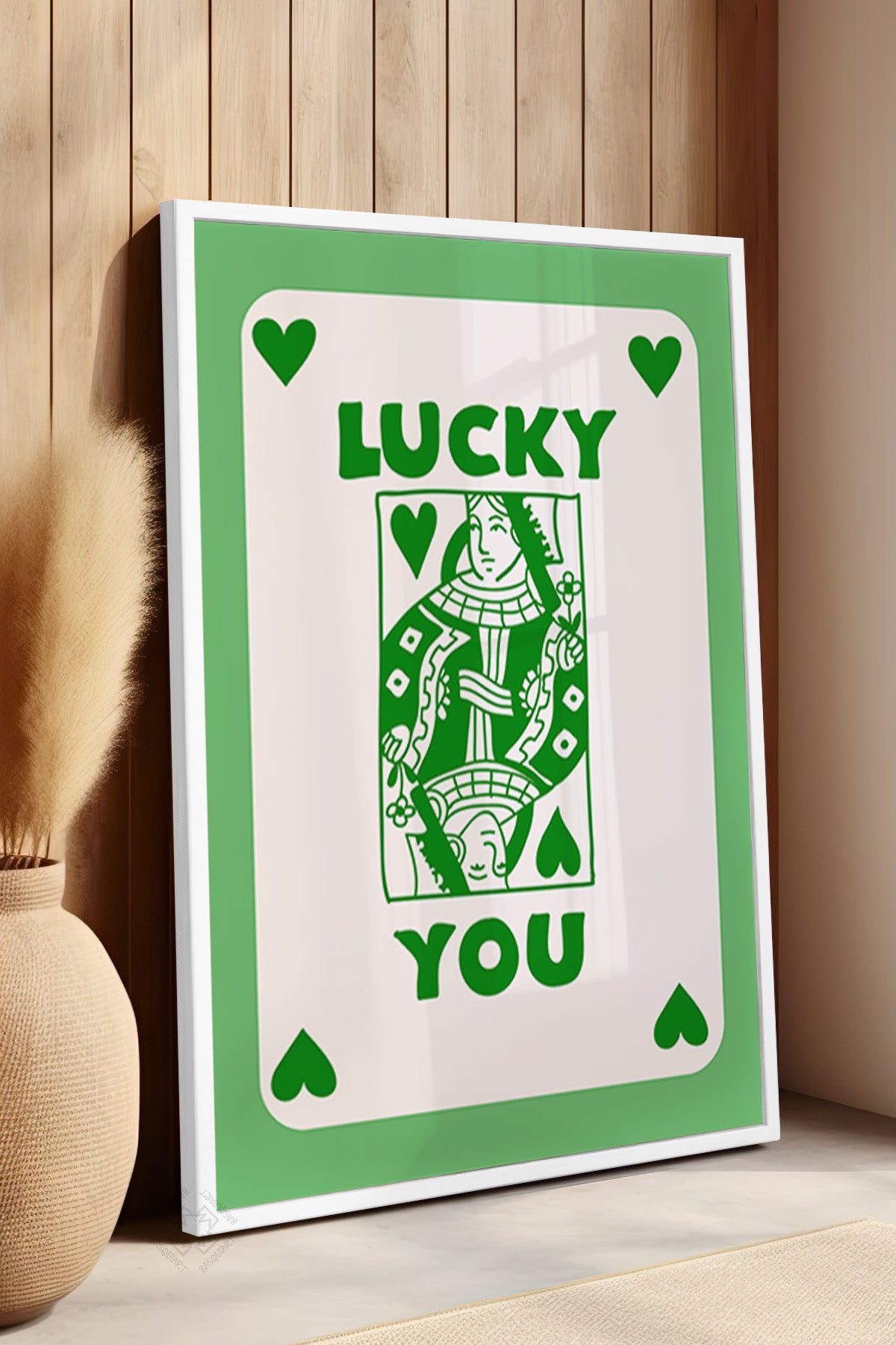 Lucky You Serisi Beyaz Çerçeveli Poster, Tablo Duvar Dekoru No:127