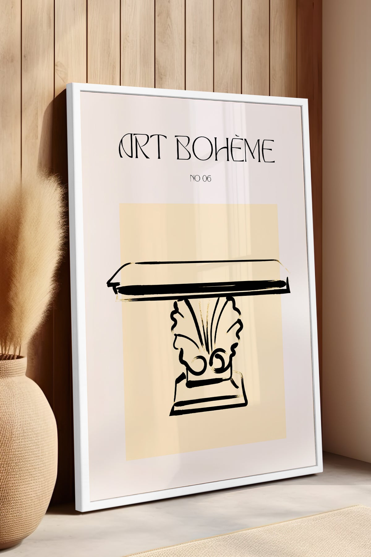 Bohemian Serisi Beyaz Çerçeveli Poster, Tablo No:67