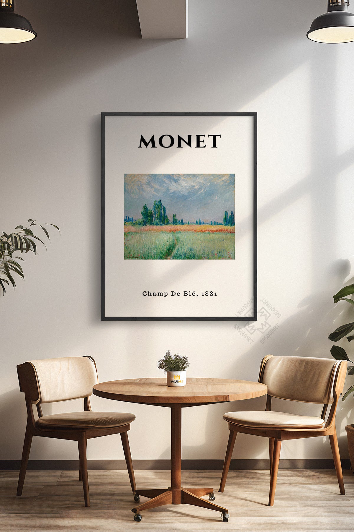 Claude Monet Serisi Siyah Çerçeveli Poster, Tablo Duvar Dekoru No:6