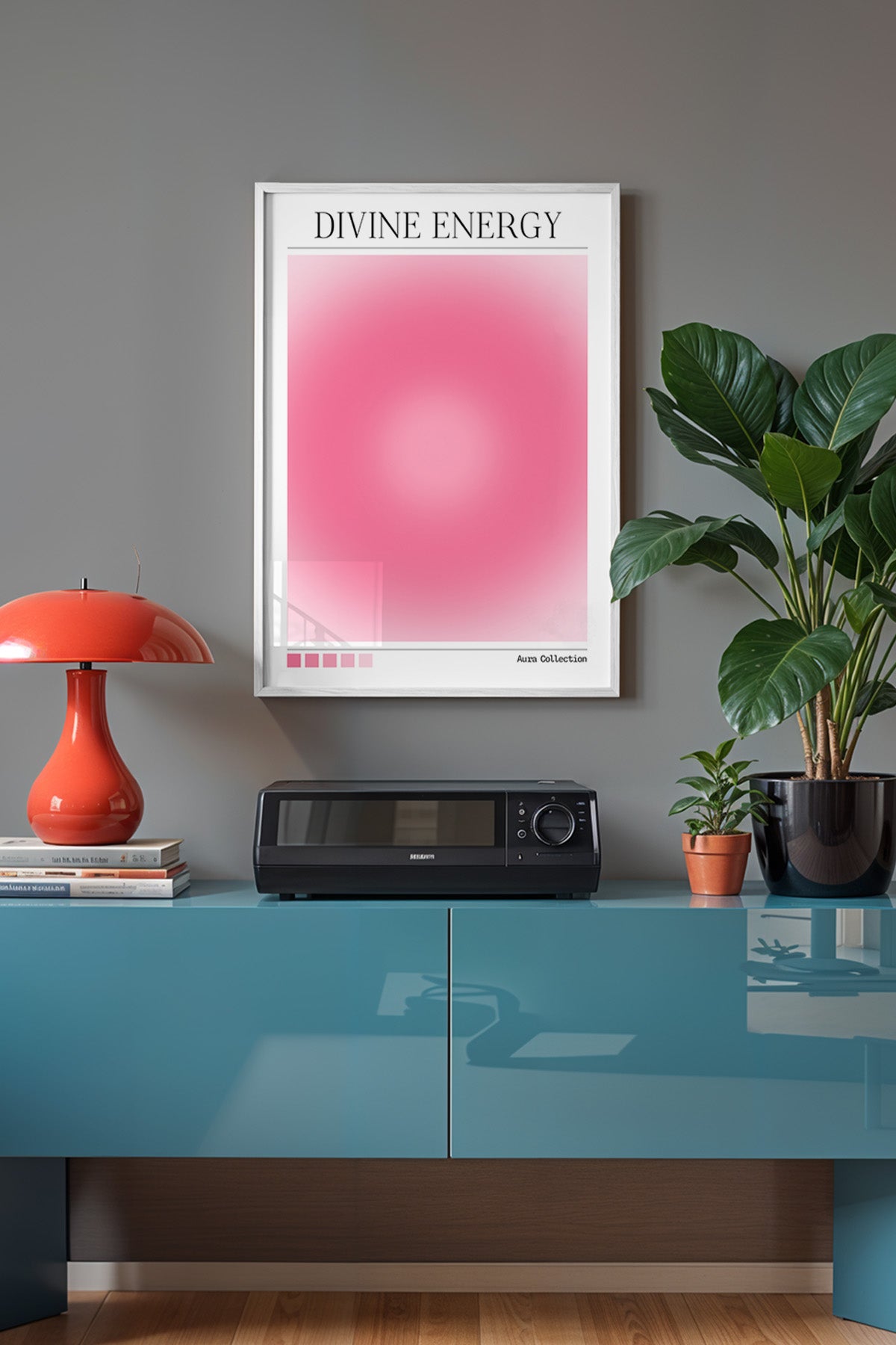 Aura Serisi Beyaz Çerçeveli Poster, Tablo No:136