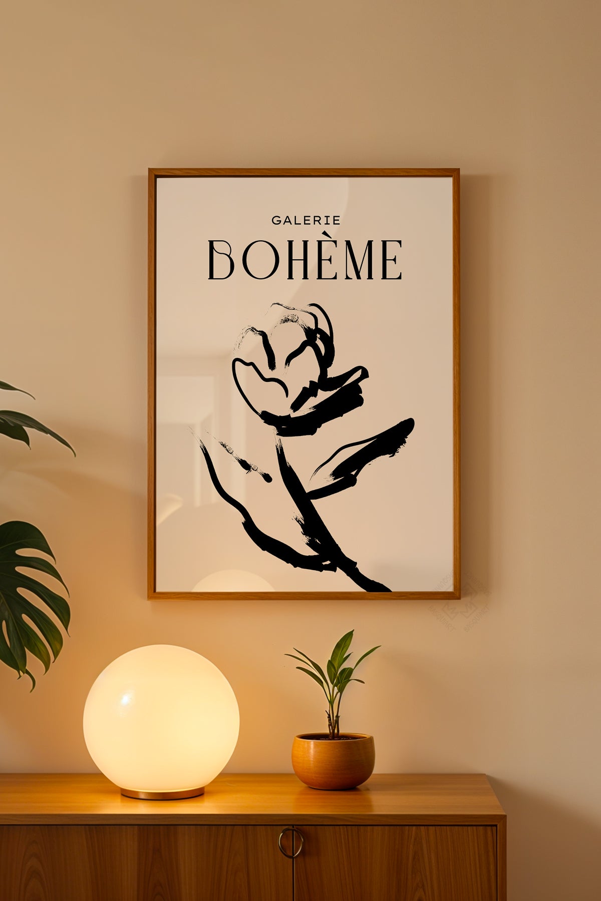 Bohemian Serisi Ahşap Çerçeveli Poster, Tablo No:127