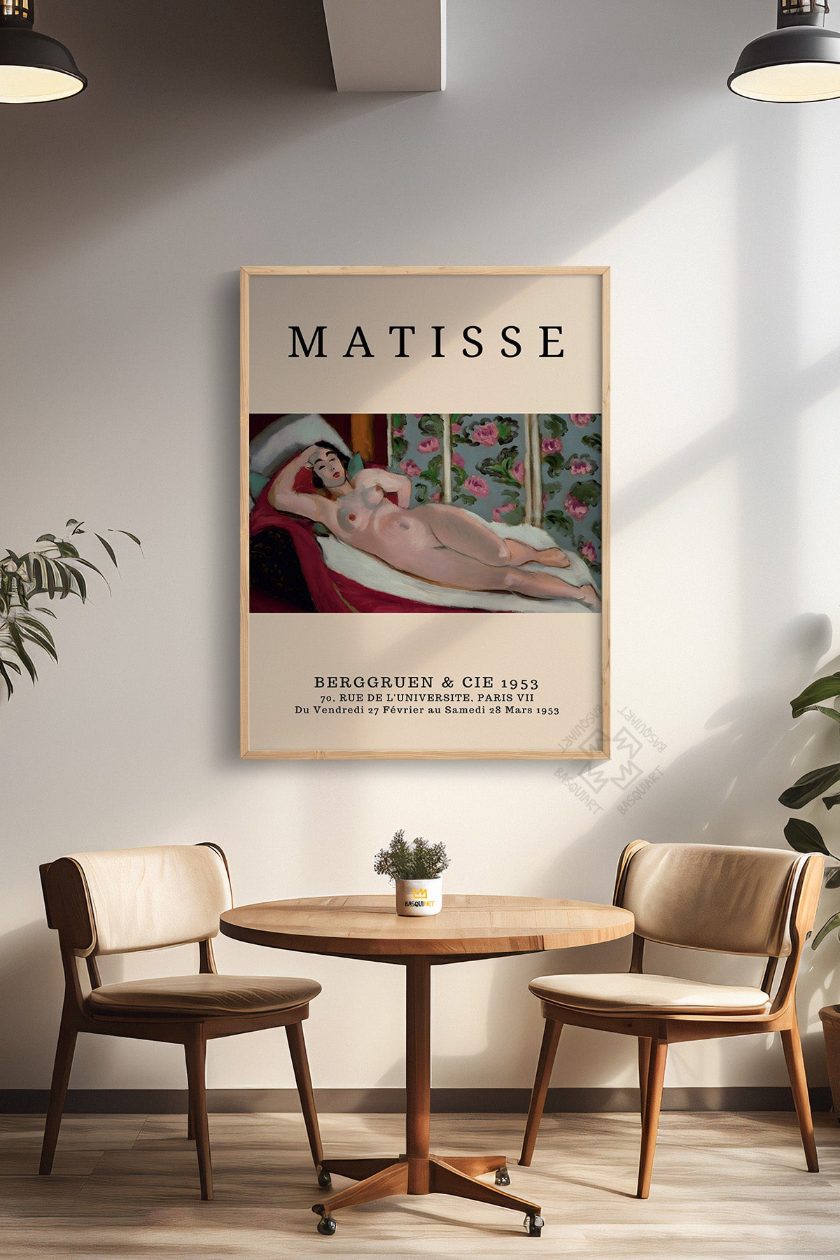 Henri Matisse Serisi Ahşap Çerçeveli Poster, Tablo Duvar Dekoru No:5