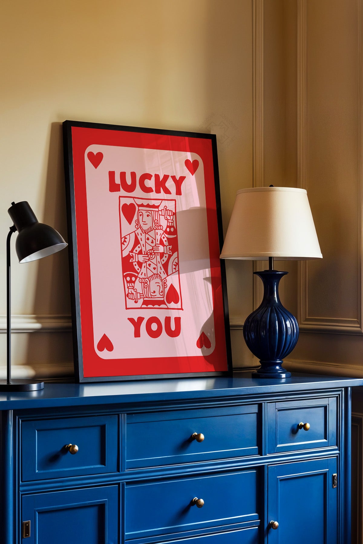 Lucky You Serisi Siyah Çerçeveli Poster, Tablo Duvar Dekoru No:79