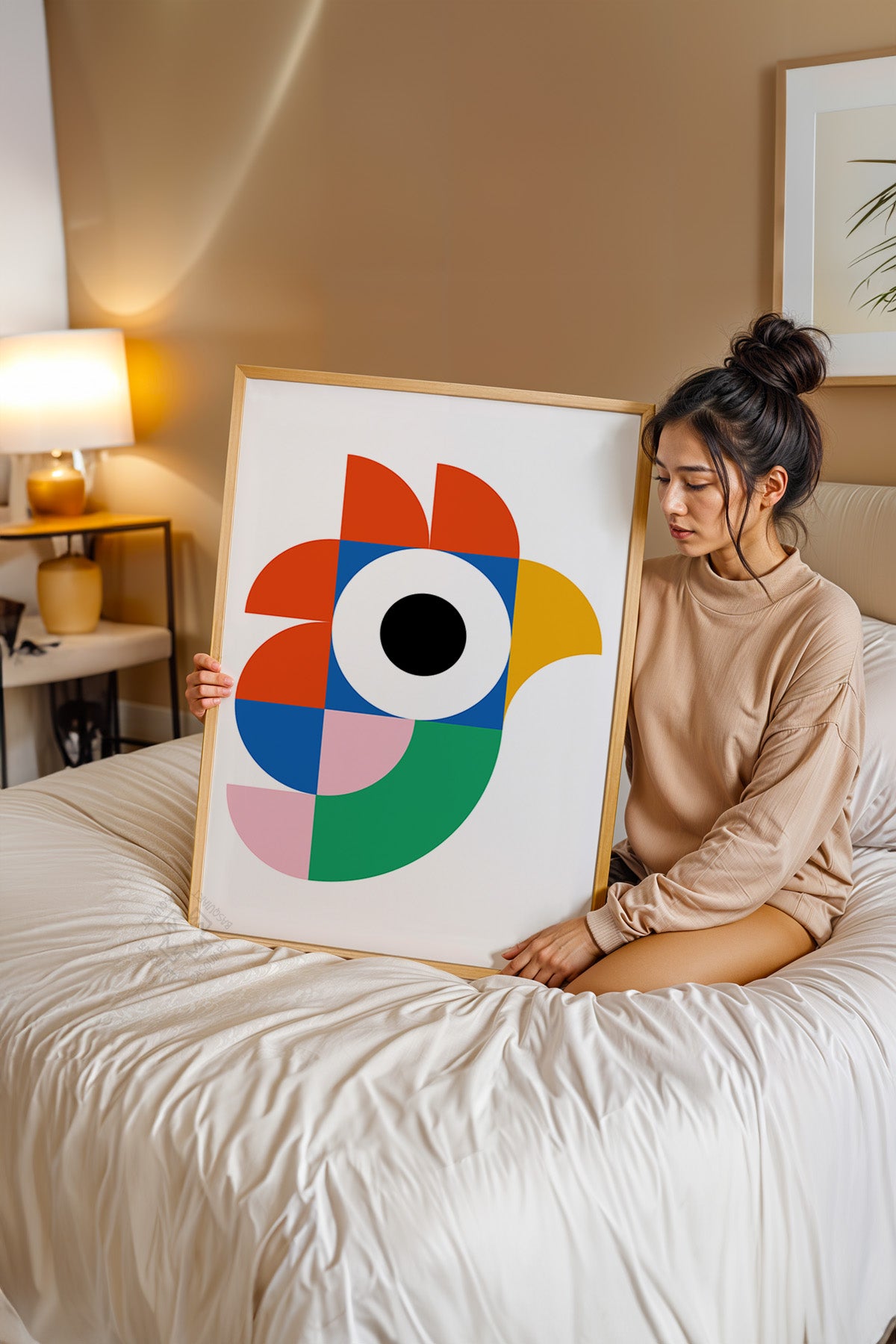 Bauhaus Serisi Ahşap Çerçeveli Poster, Tablo No:10