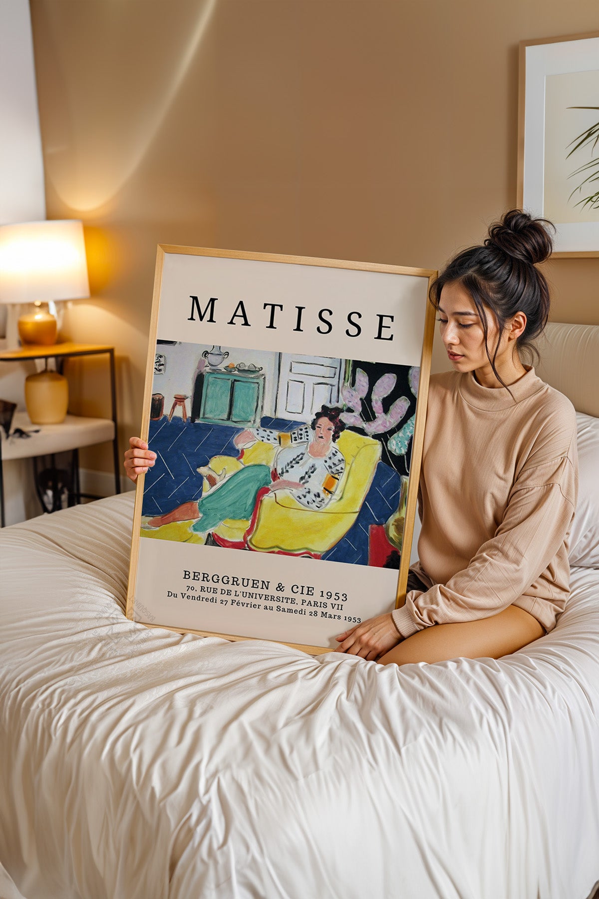 Henri Matisse Serisi Ahşap Çerçeveli Poster, Tablo Duvar Dekoru No:7