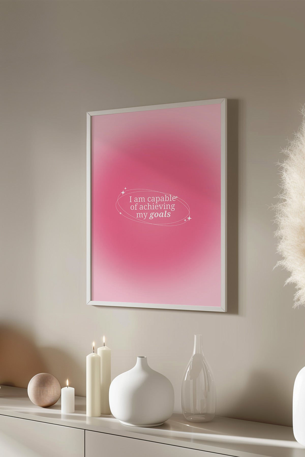 Aura Serisi Beyaz Çerçeveli Poster, Tablo No:167