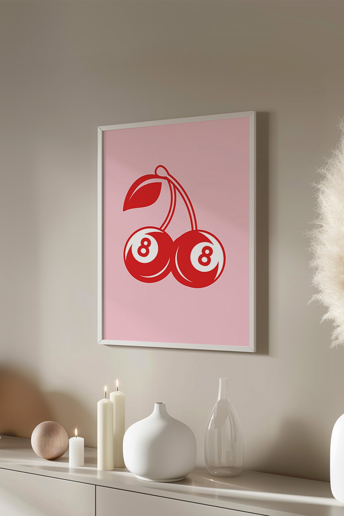 Lucky You Serisi Beyaz Çerçeveli Poster, Tablo Duvar Dekoru No:81