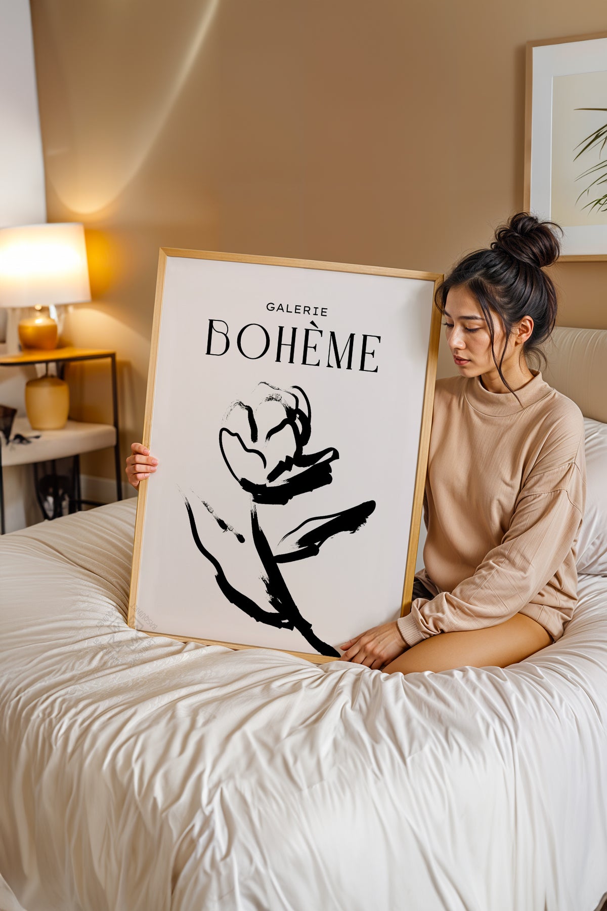 Bohemian Serisi Ahşap Çerçeveli Poster, Tablo No:127