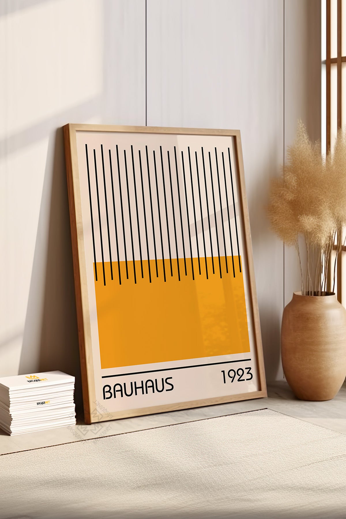 Bauhaus Serisi Ahşap Çerçeveli Poster, Tablo No:23