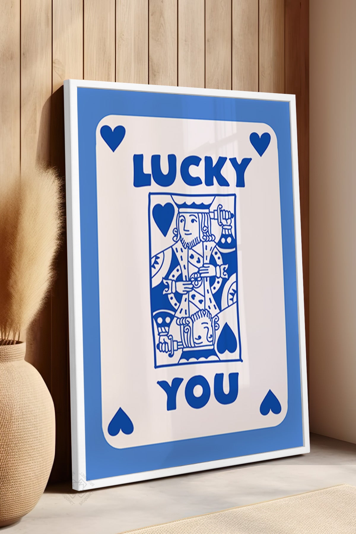 Lucky You Serisi Beyaz Çerçeveli Poster, Tablo Duvar Dekoru No:24