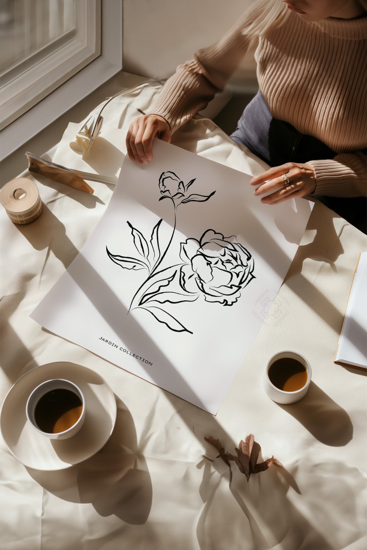 Bohem Desenli 4'lü Poster Seti, Duvar Dekoru No:14