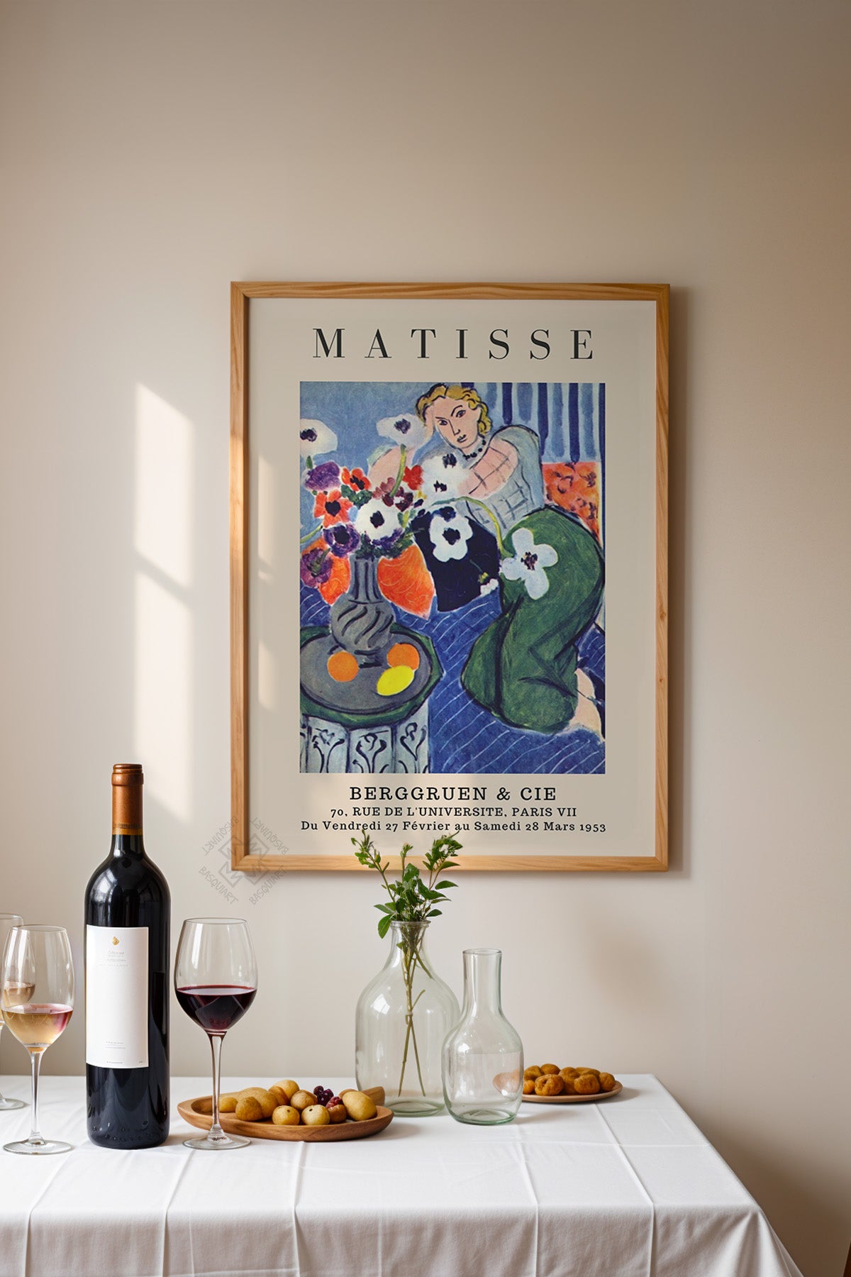 Henri Matisse Serisi Ahşap Çerçeveli Poster, Tablo Duvar Dekoru No:12