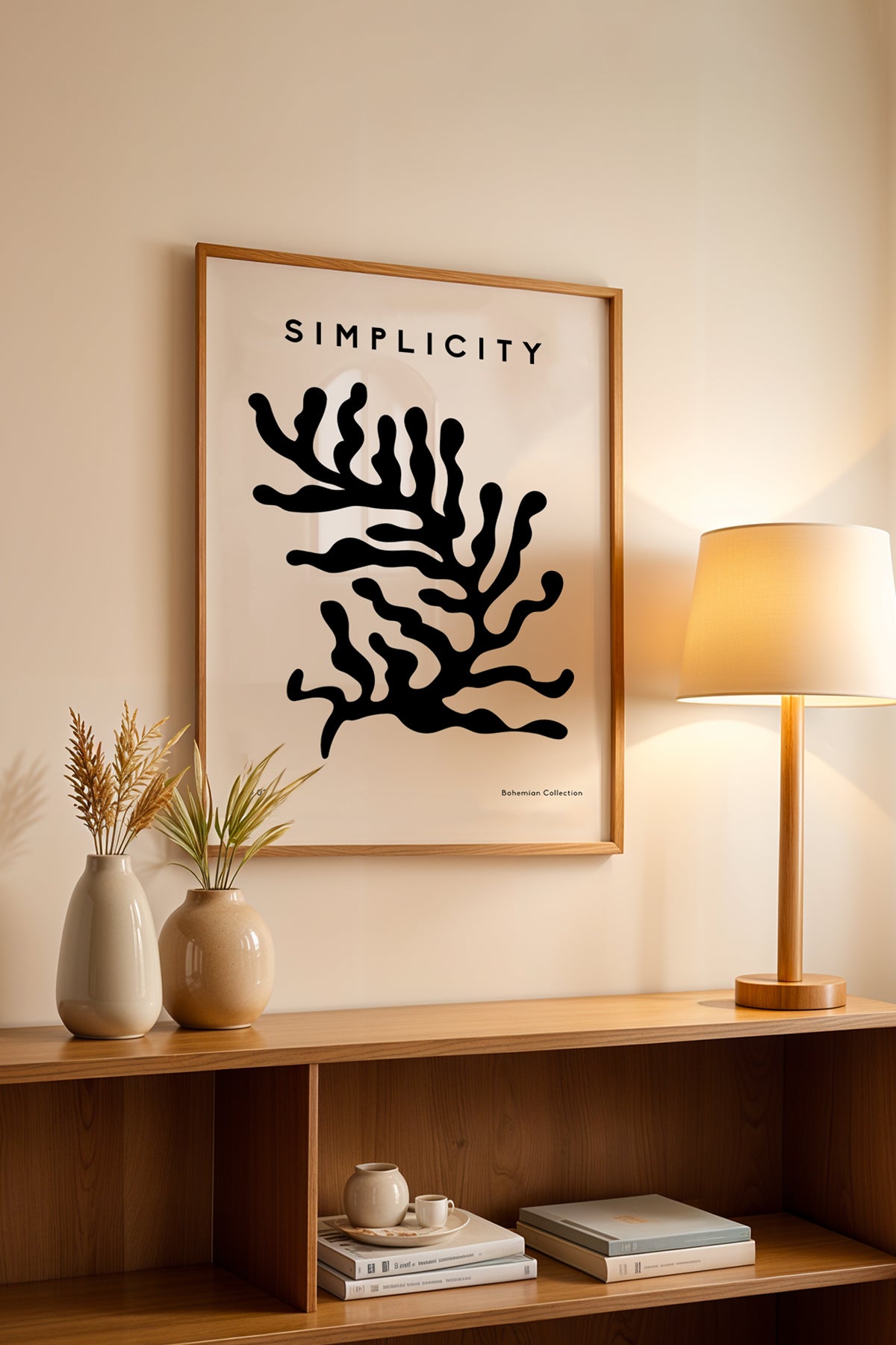 Bohemian Serisi Ahşap Çerçeveli Poster, Tablo No:54