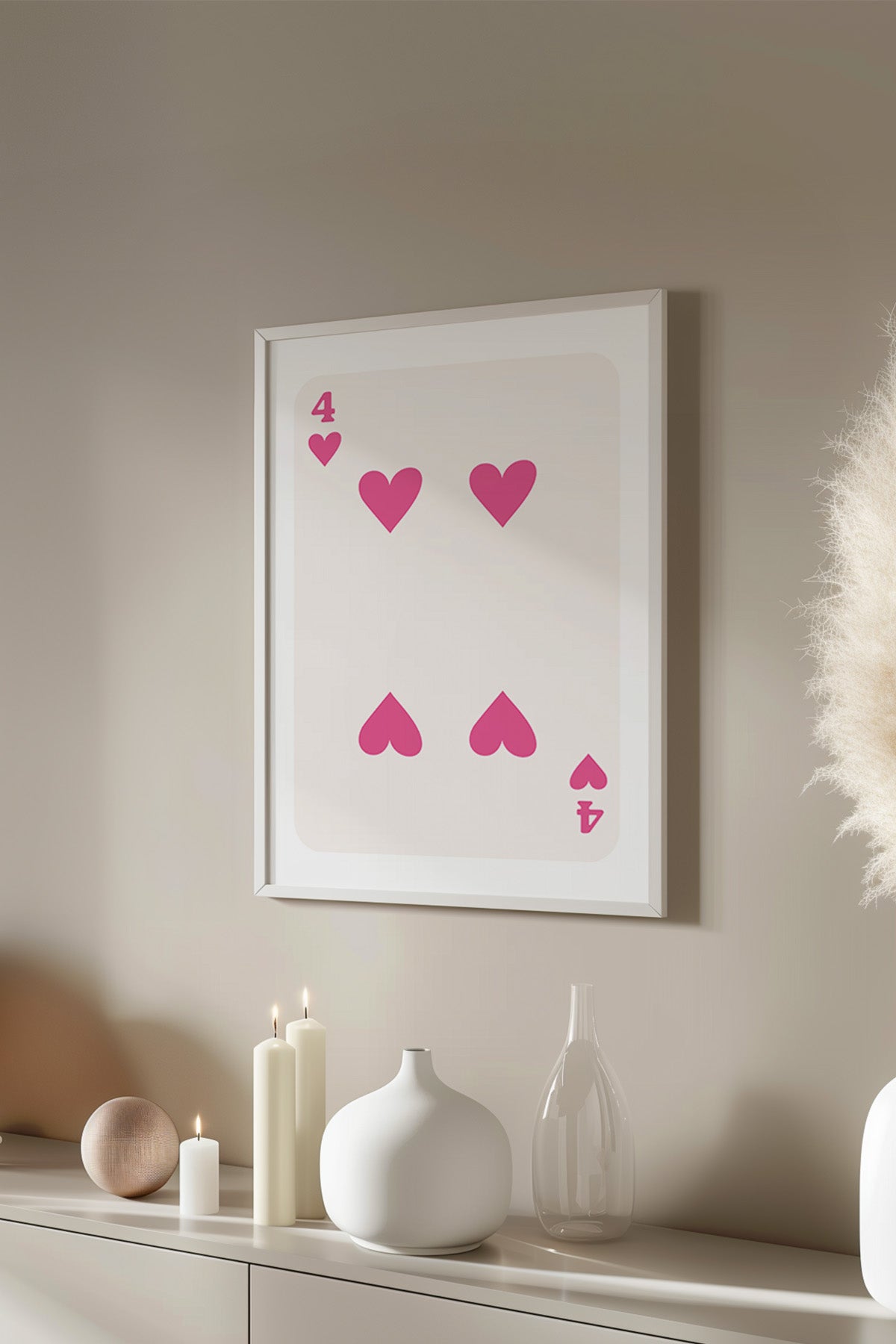 Lucky You Serisi Beyaz Çerçeveli Poster, Tablo Duvar Dekoru No:56