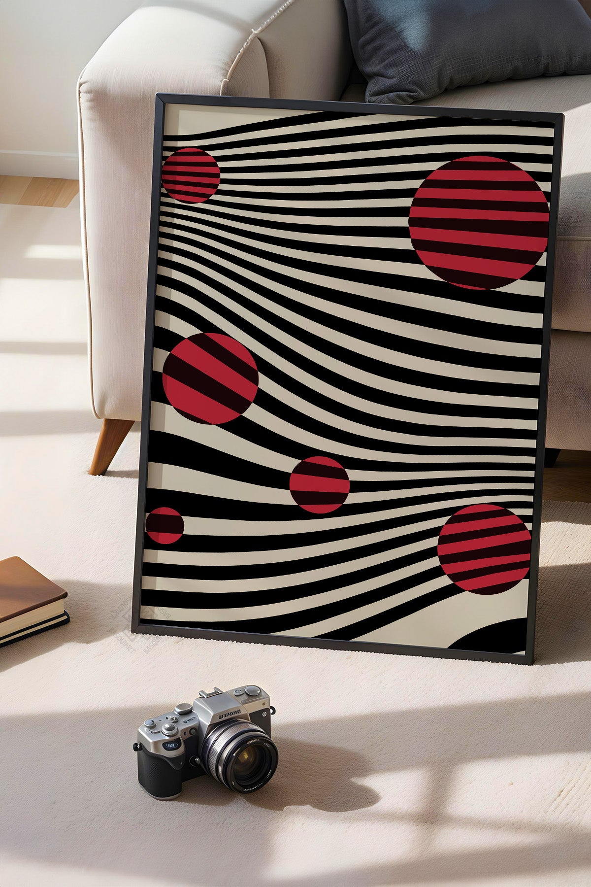 Bauhaus Serisi Siyah Çerçeveli Poster, Tablo No:32
