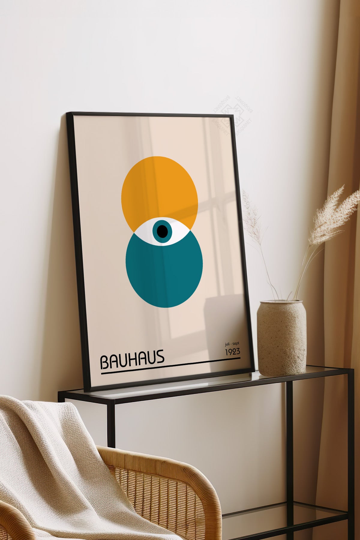 Bauhaus Serisi Siyah Çerçeveli Poster, Tablo No:21
