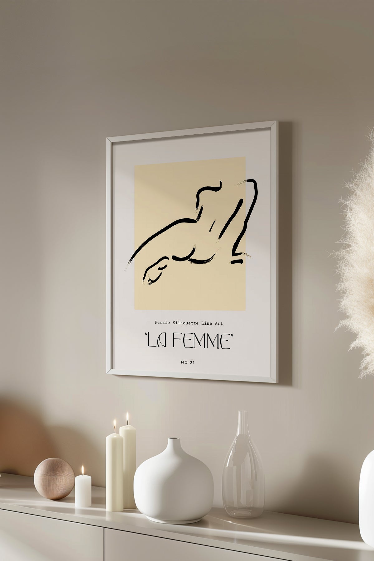 Bohemian Serisi Beyaz Çerçeveli Poster, Tablo No:96