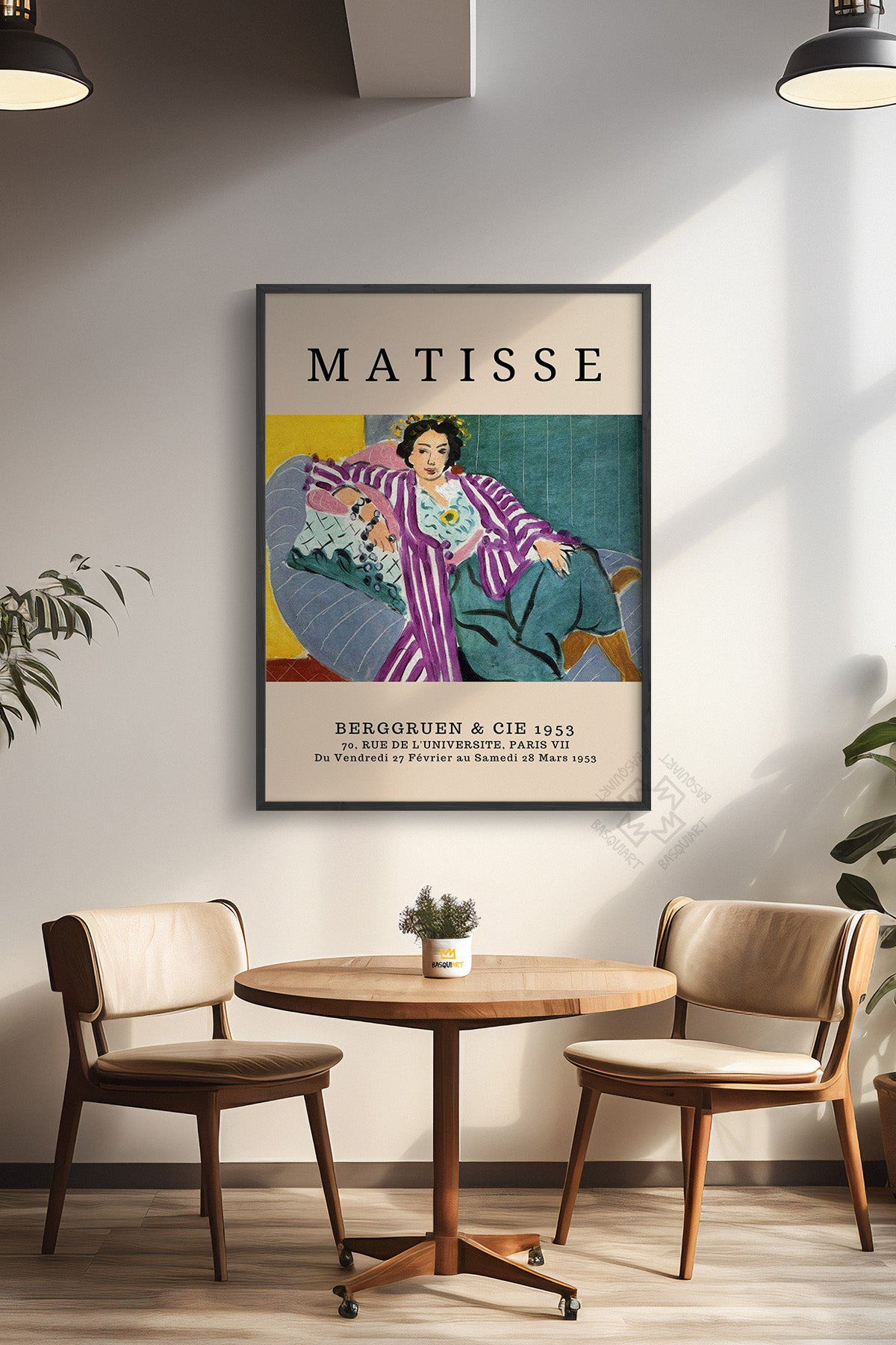 Henri Matisse Serisi Siyah Çerçeveli Poster, Tablo Duvar Dekoru No:3