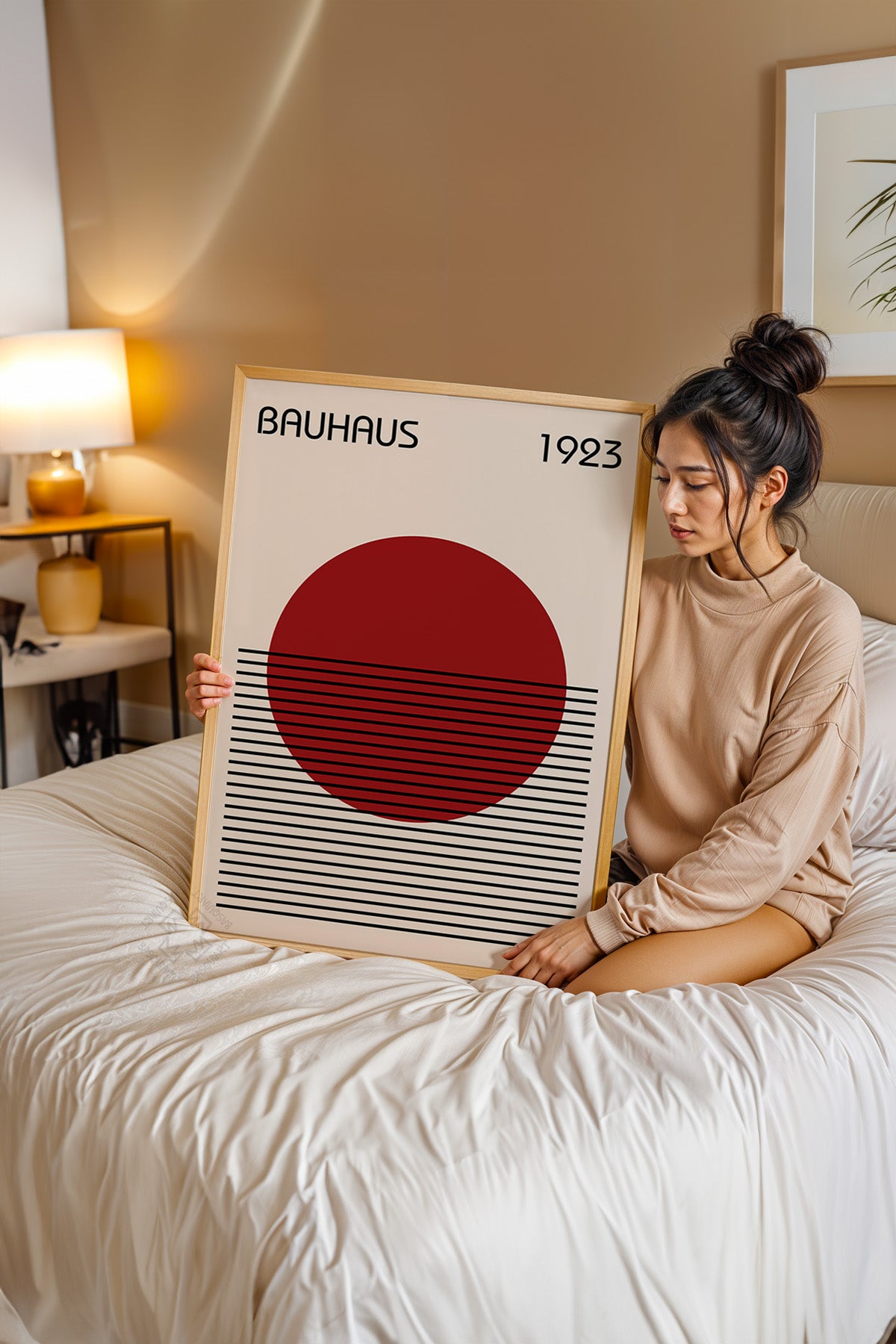 Bauhaus Serisi Ahşap Çerçeveli Poster, Tablo No:29