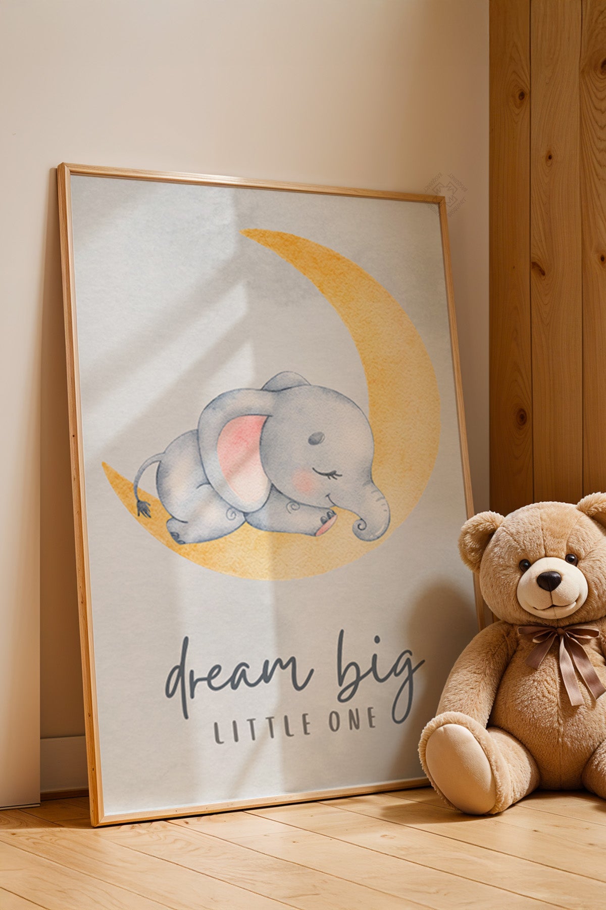 Çocuk Odası, Bebek Odası Ahşap Çerçeveli Poster, Tablo No:27