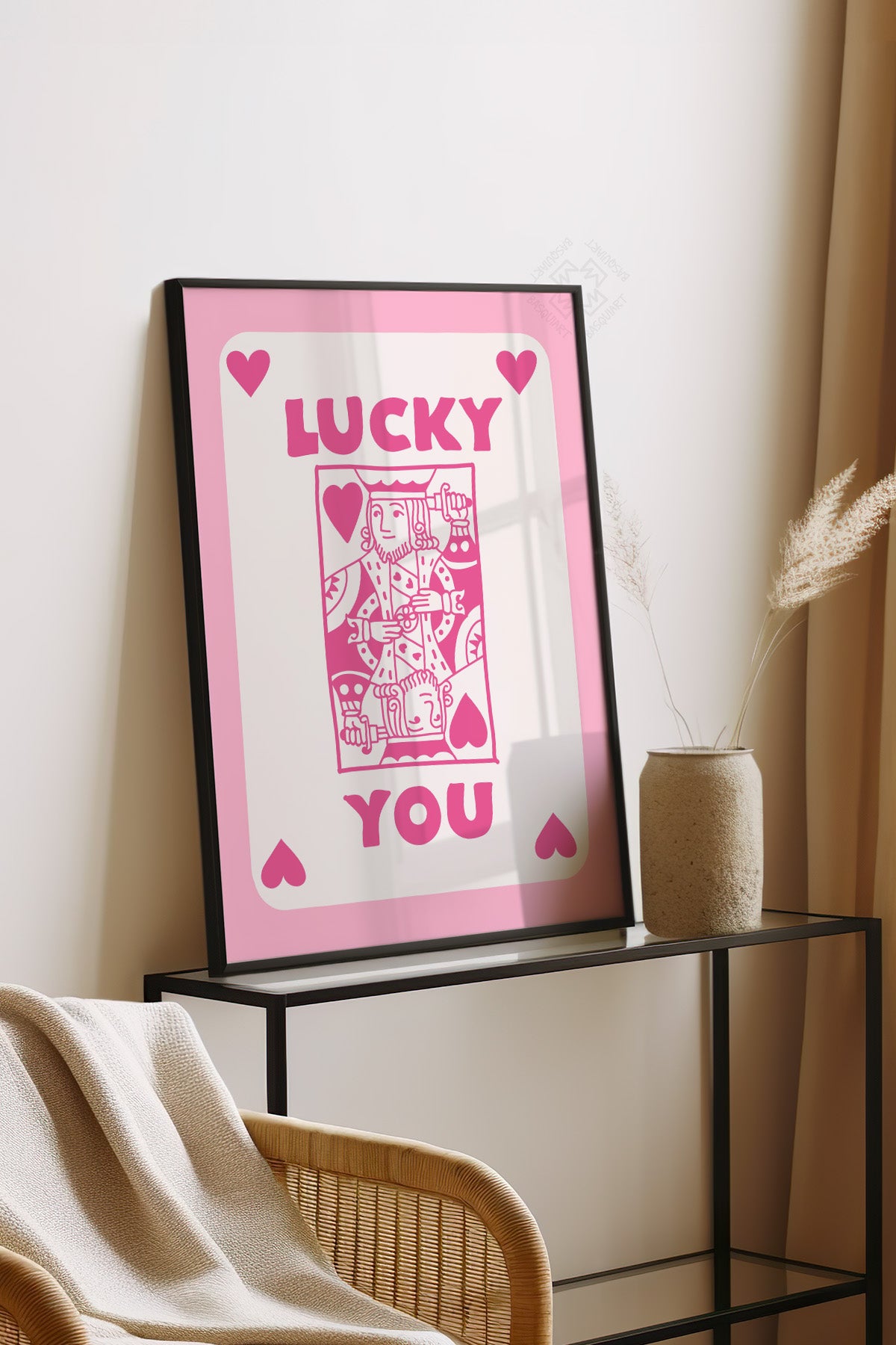 Lucky You Serisi Siyah Çerçeveli Poster, Tablo Duvar Dekoru No:43