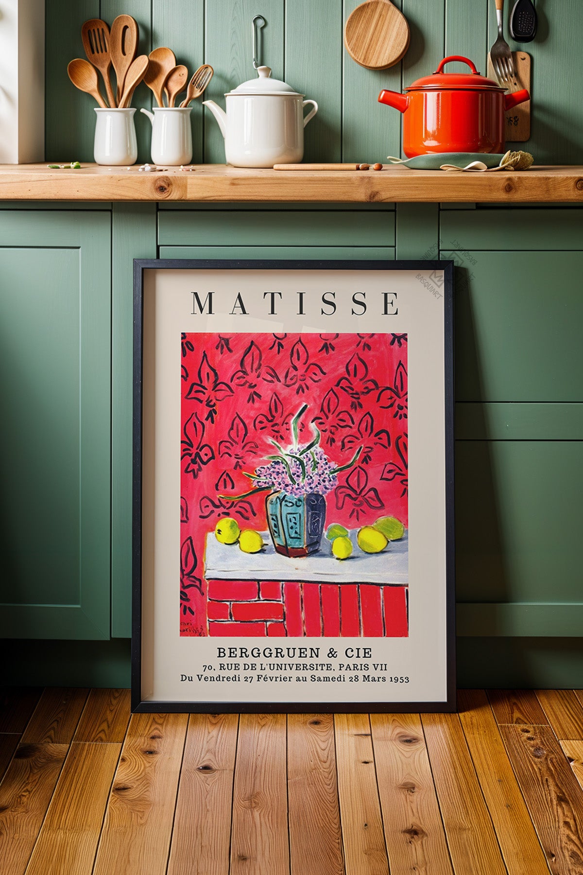 Henri Matisse Serisi Siyah Çerçeveli Poster, Tablo Duvar Dekoru No:11