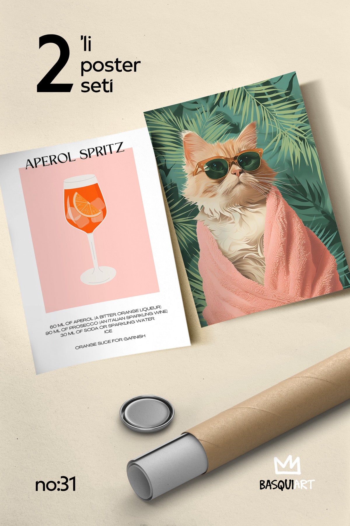 Modern 2'li Poster Seti, Duvar Dekoru No:31