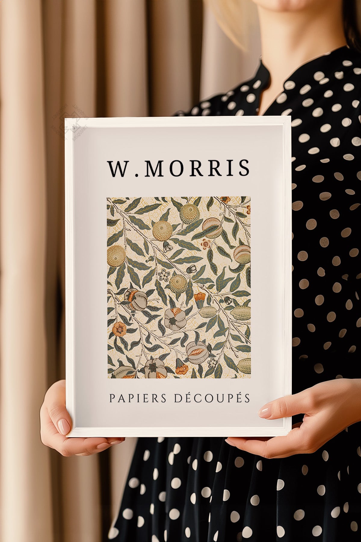 William Morris Serisi Beyaz Çerçeveli Poster, Tablo Duvar Dekoru No:6