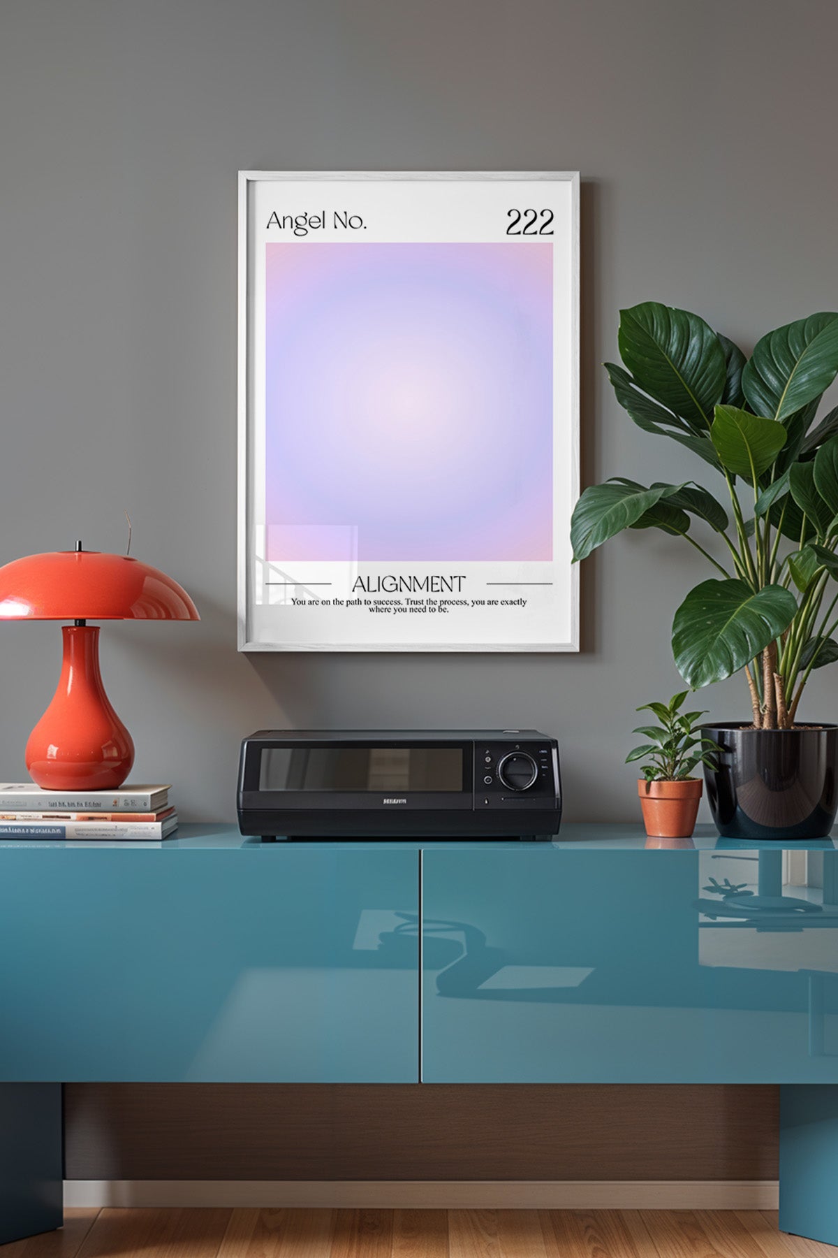Aura Serisi Beyaz Çerçeveli Poster, Tablo No:6