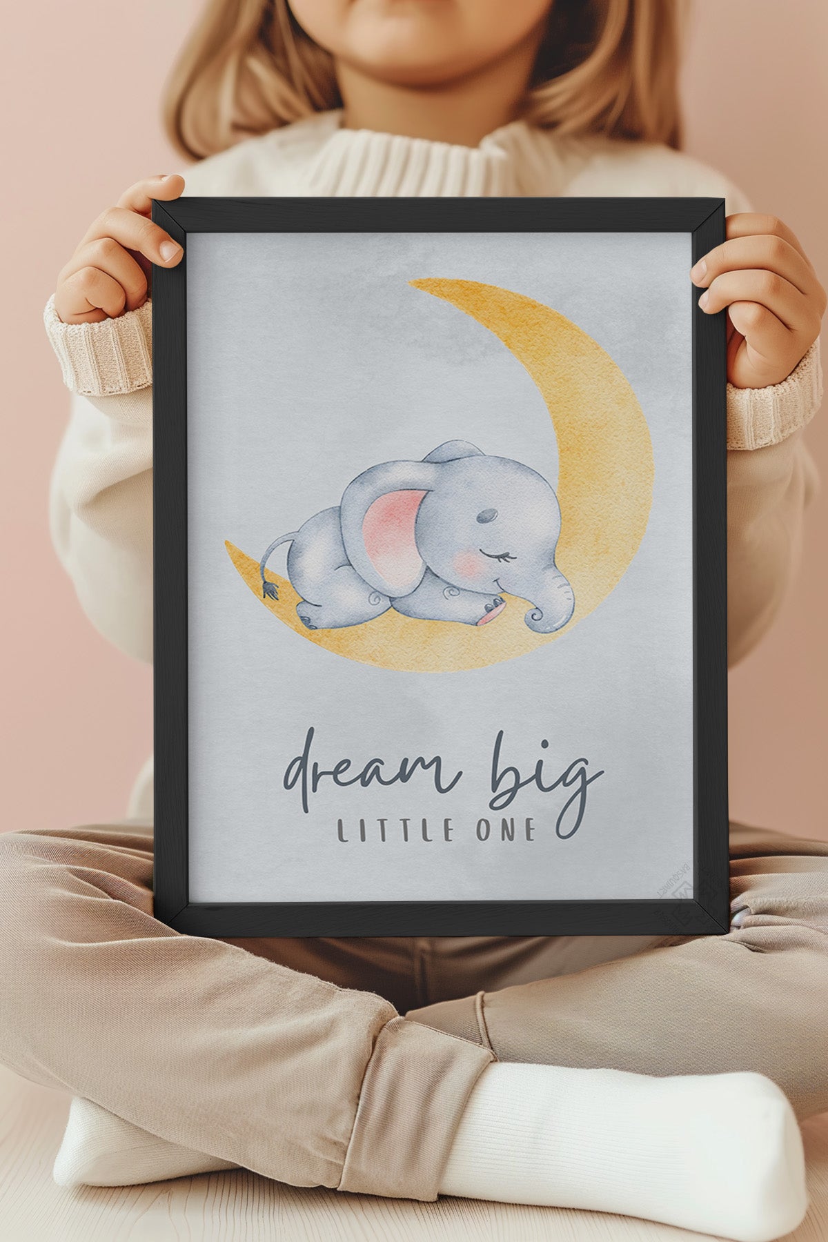 Çocuk Odası, Bebek Odası Siyah Çerçeveli Poster, Tablo No:27
