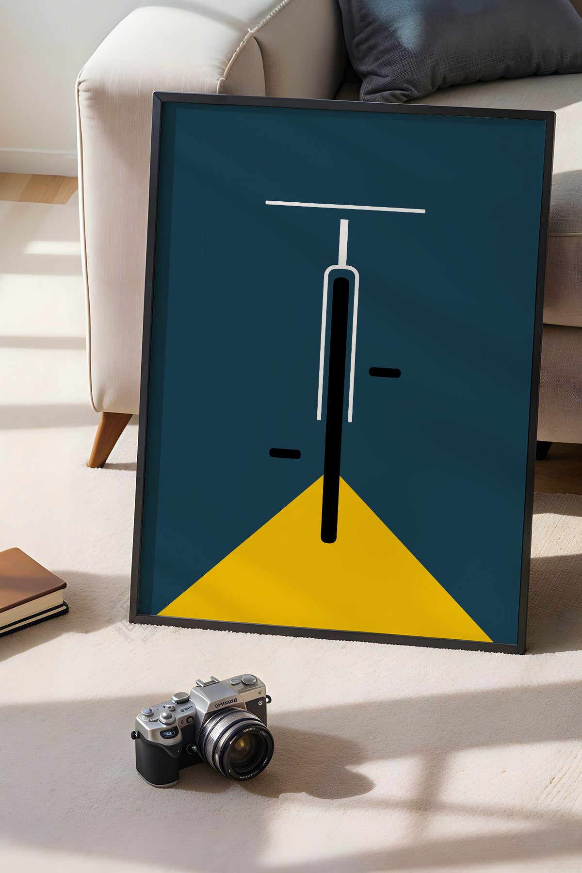 Bauhaus Serisi Siyah Çerçeveli Poster, Tablo No:56