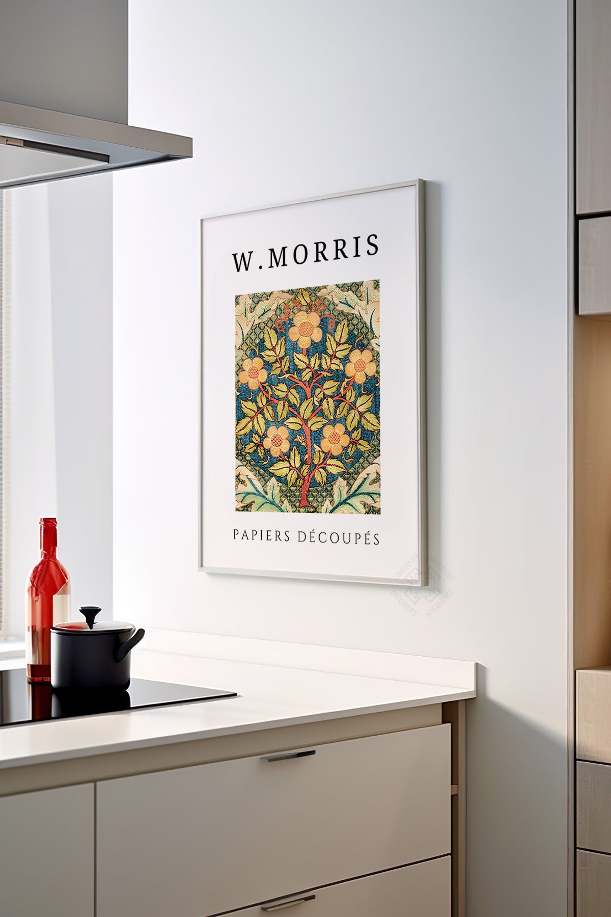 William Morris Serisi Beyaz Çerçeveli Poster, Tablo Duvar Dekoru No:20