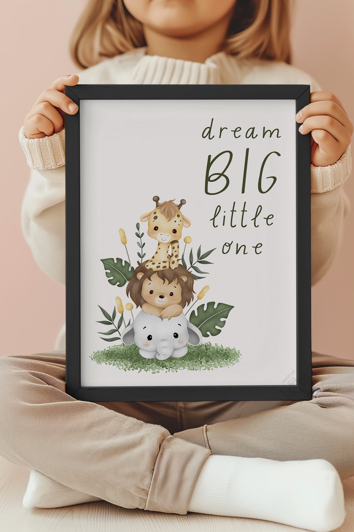 Çocuk Odası, Bebek Odası Siyah Çerçeveli Poster, Tablo No:93