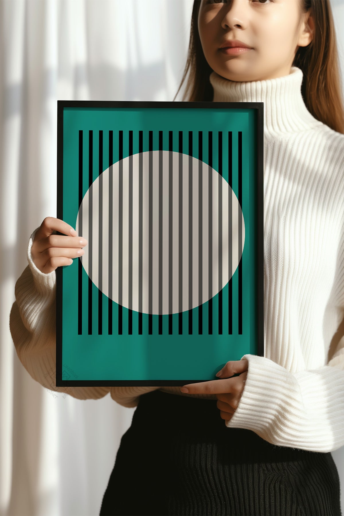 Bauhaus Serisi Siyah Çerçeveli Poster, Tablo No:79