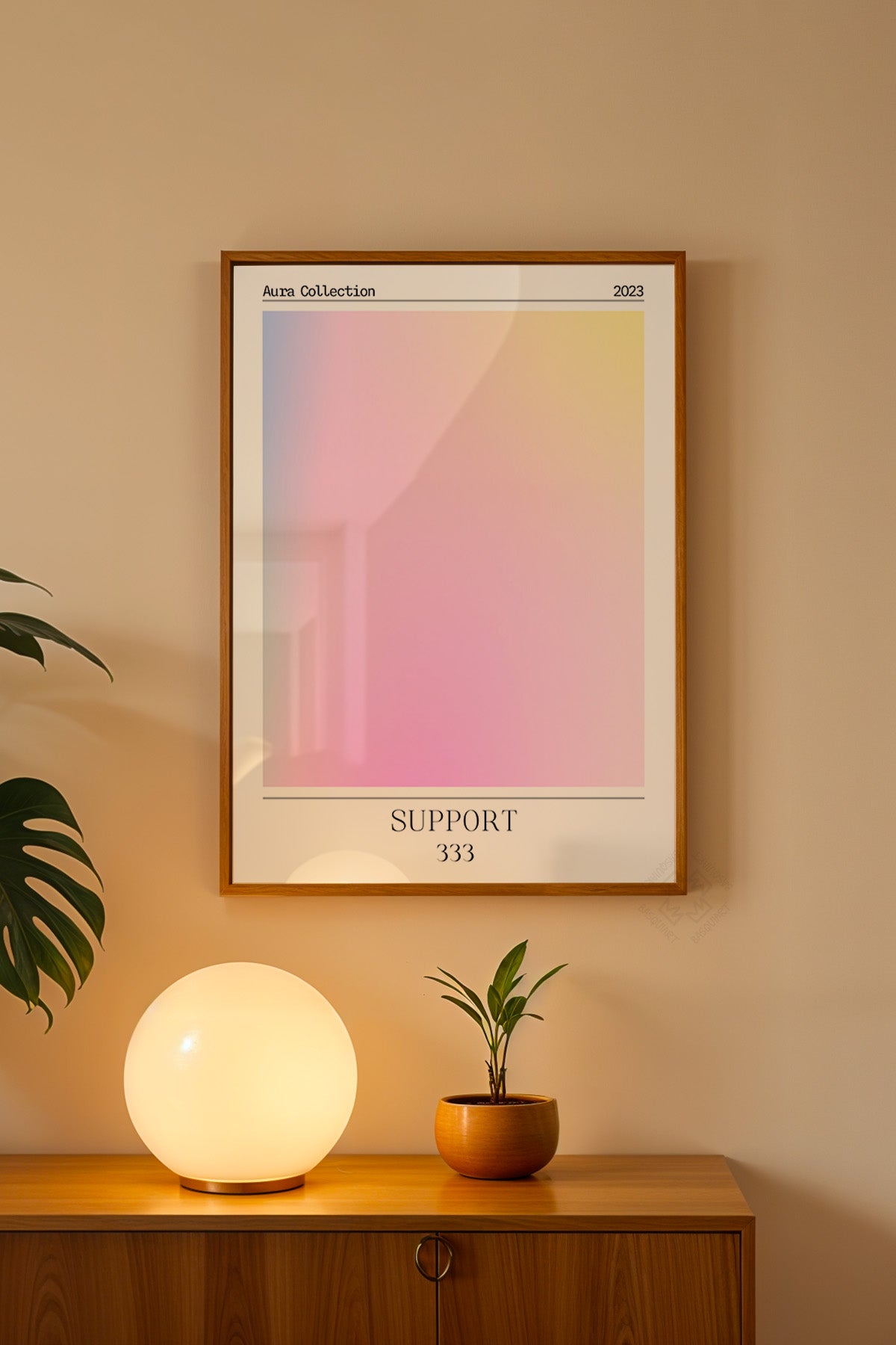 Aura Serisi Ahşap Çerçeveli Poster, Tablo No:185
