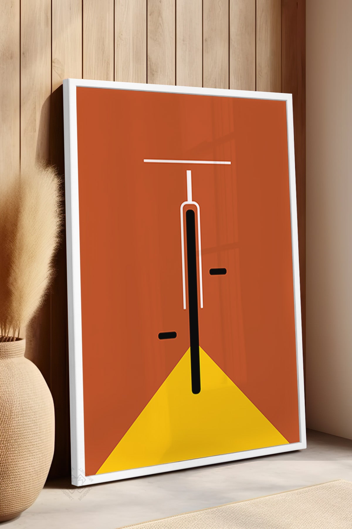 Bauhaus Serisi Beyaz Çerçeveli Poster, Tablo No:57