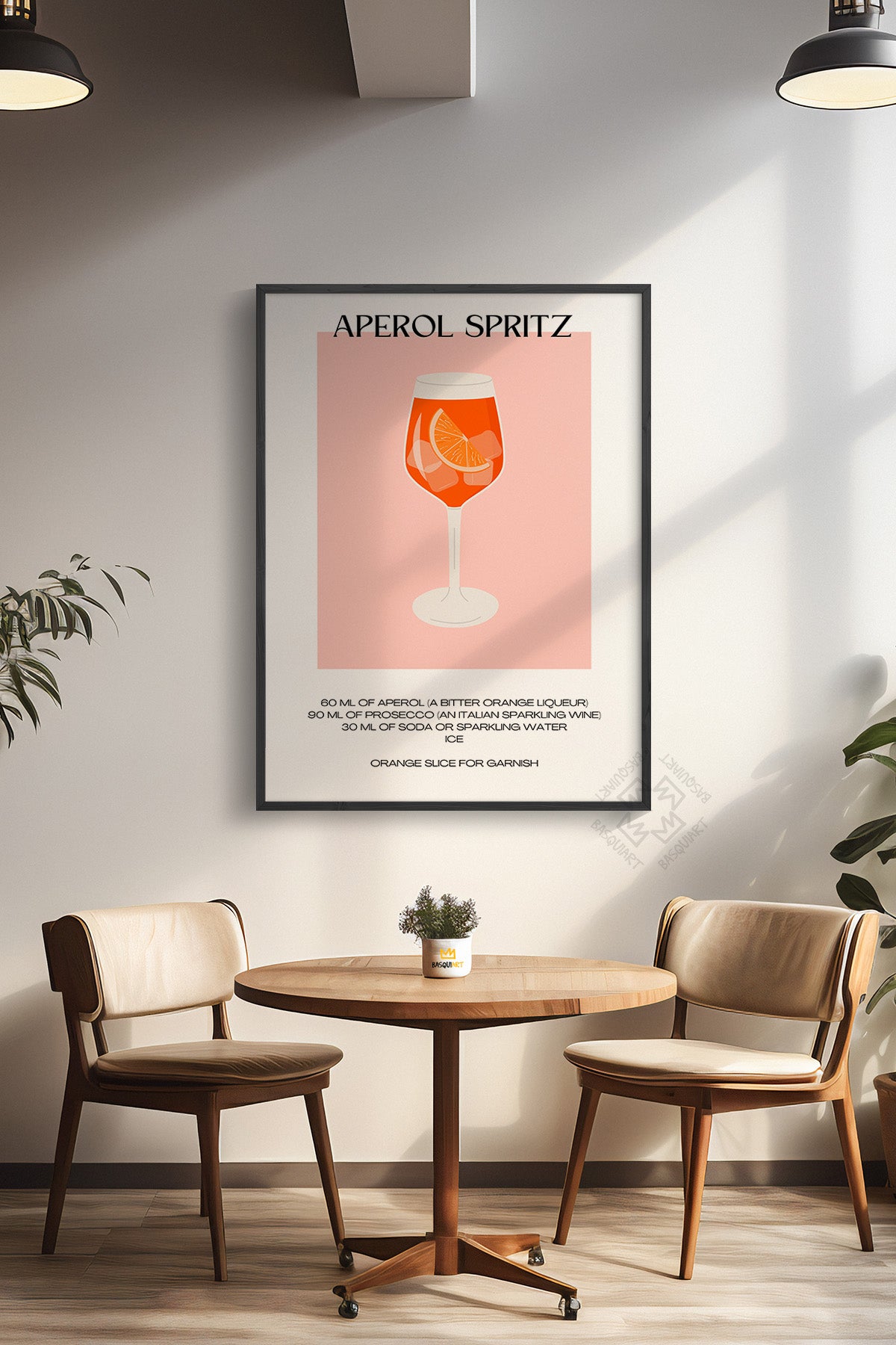 Kokteyl Serisi Siyah Çerçeveli Poster, Tablo, Cafe, Restoran, Mutfak Duvar Dekoru No:15