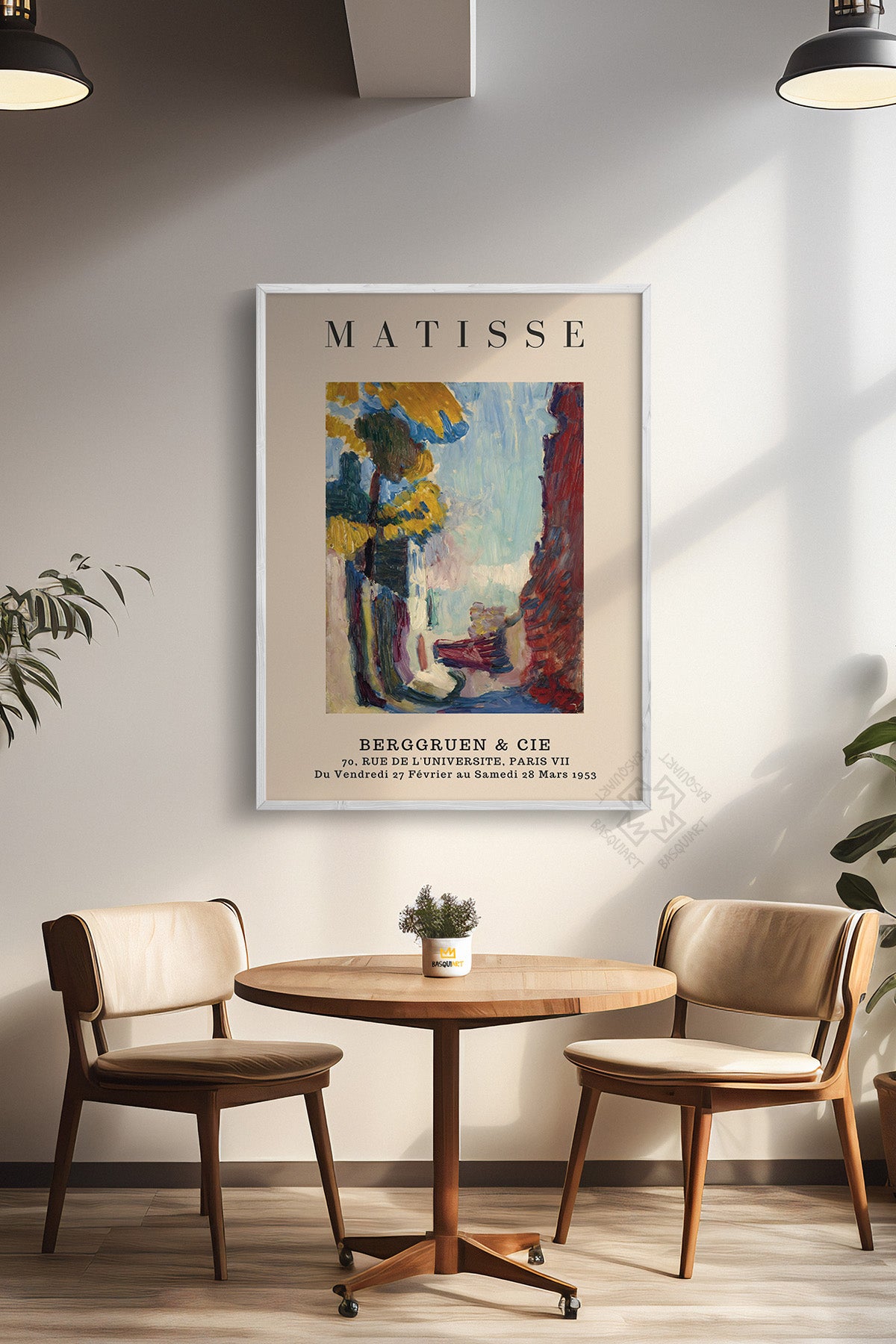 Henri Matisse Serisi Beyaz Çerçeveli Poster, Tablo Duvar Dekoru No:9