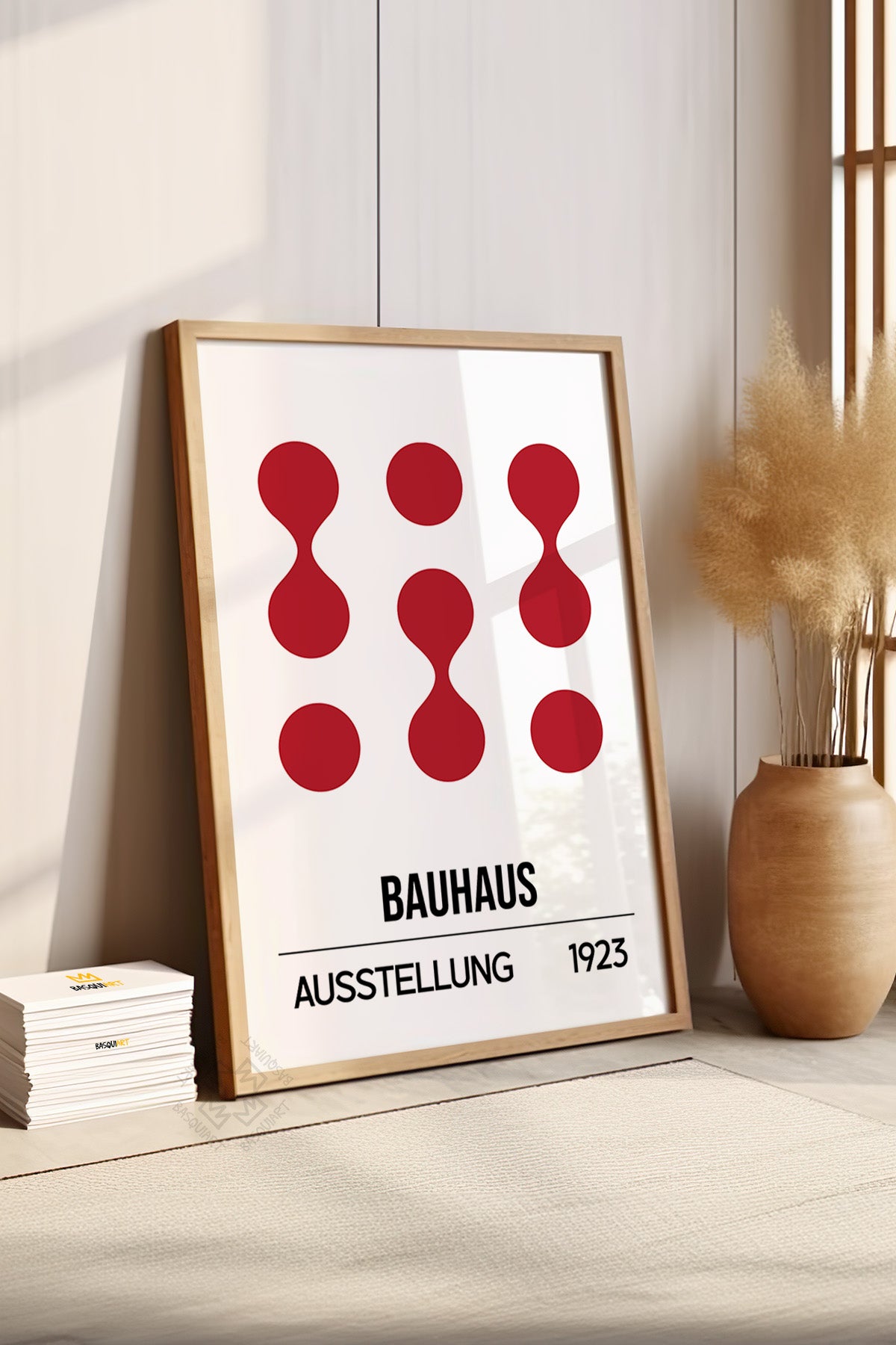 Bauhaus Serisi Ahşap Çerçeveli Poster, Tablo No:126