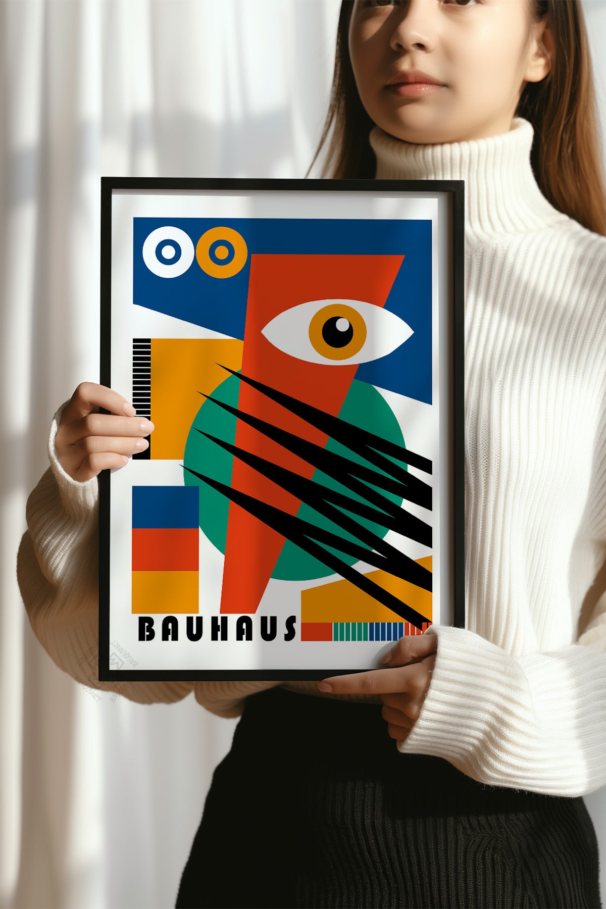 Bauhaus Serisi Siyah Çerçeveli Poster, Tablo No:1