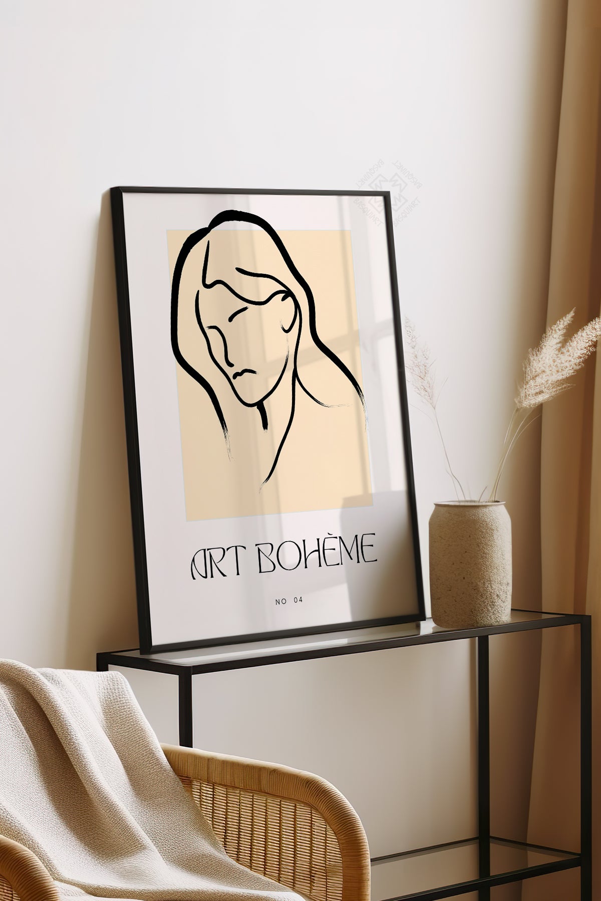 Bohemian Serisi Siyah Çerçeveli Poster, Tablo No:89