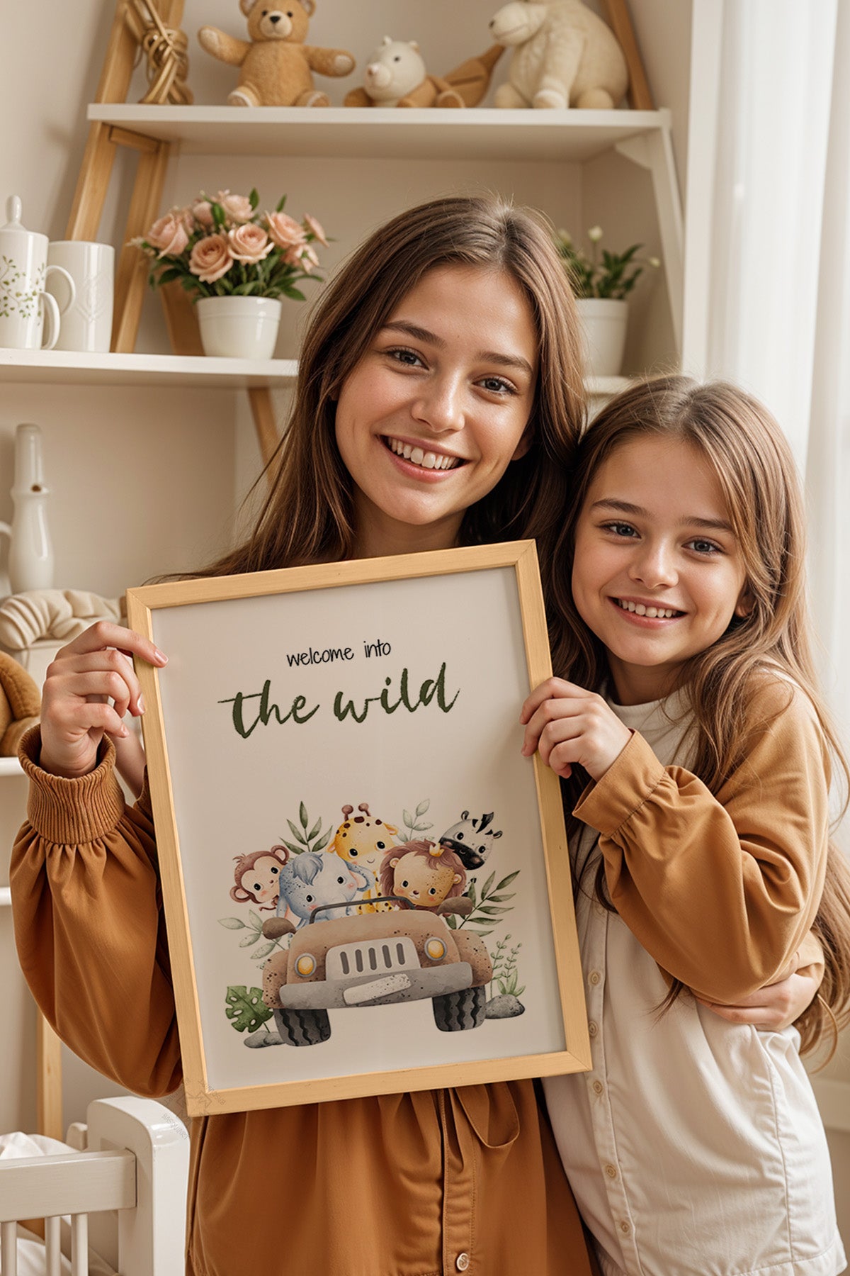 Çocuk Odası, Bebek Odası Ahşap Çerçeveli Poster, Tablo No:22