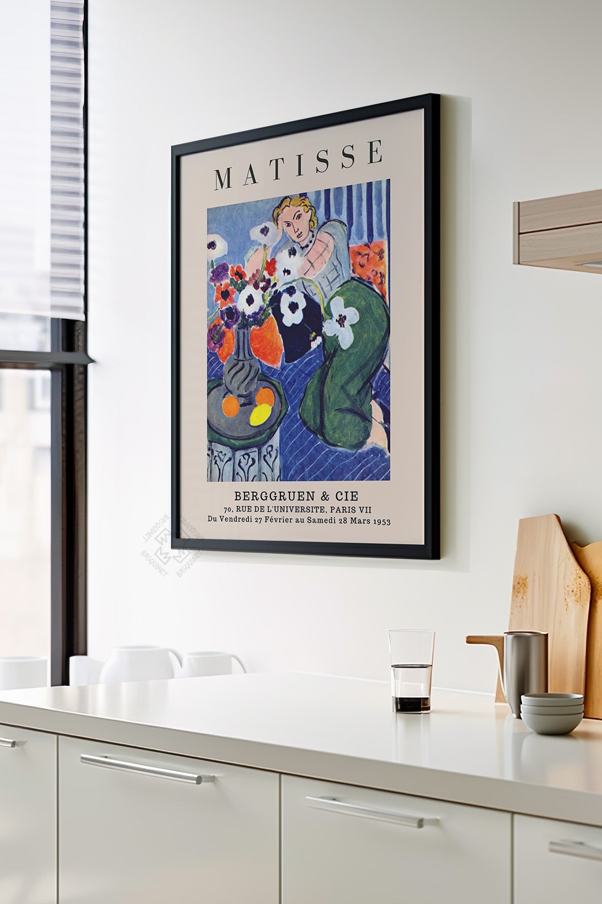 Henri Matisse Serisi Siyah Çerçeveli Poster, Tablo Duvar Dekoru No:12