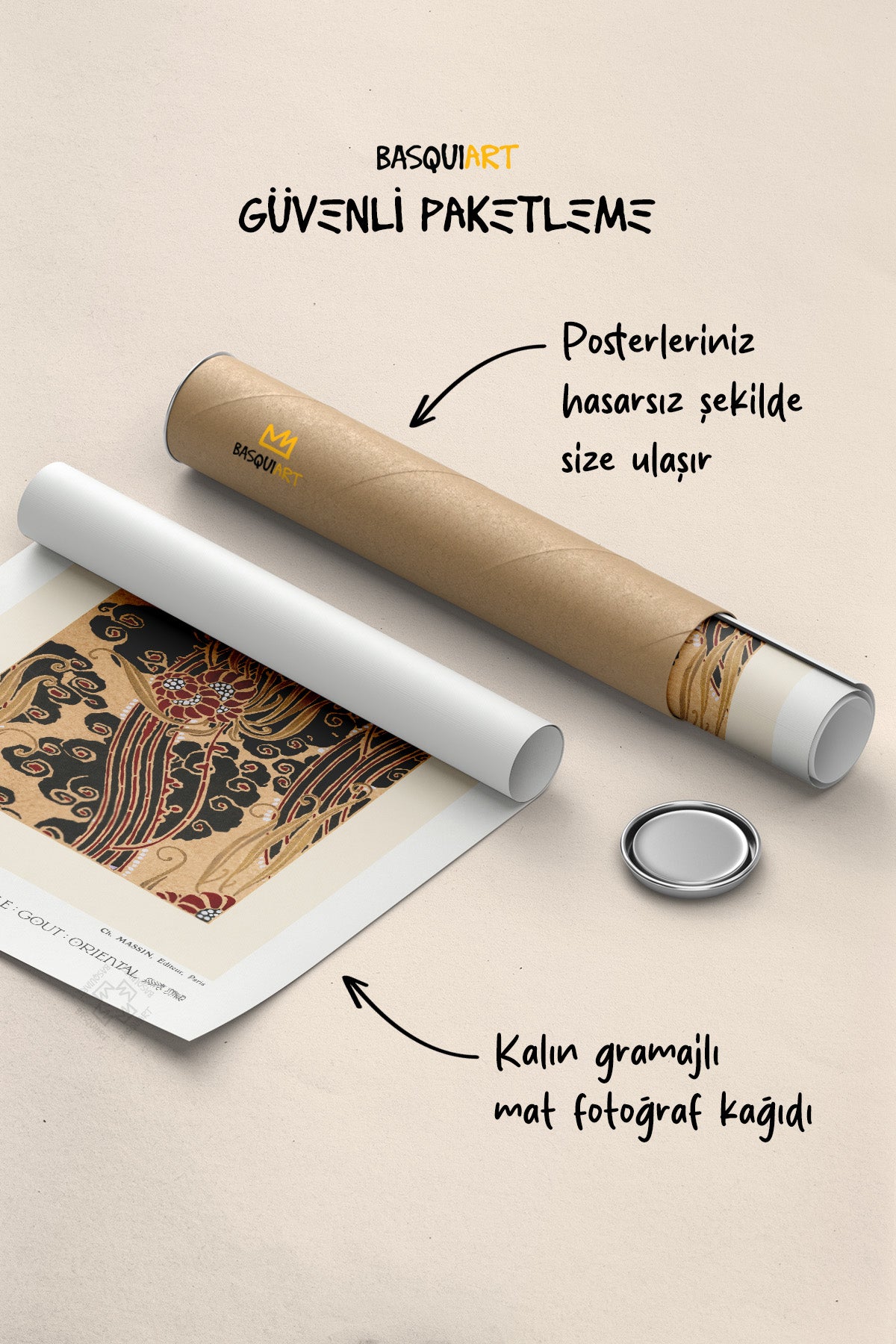 Antik Desen 2'li Poster Seti, Duvar Dekoru No:39