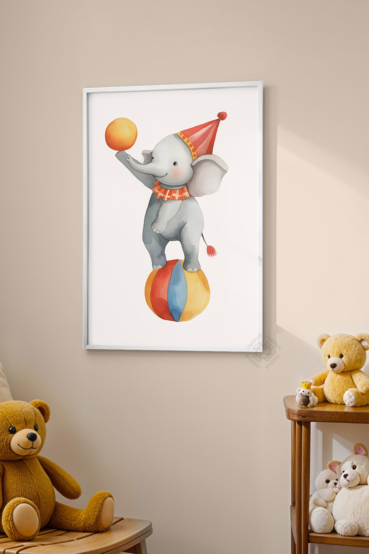 Çocuk Odası, Bebek Odası Beyaz Çerçeveli Poster, Tablo No:87
