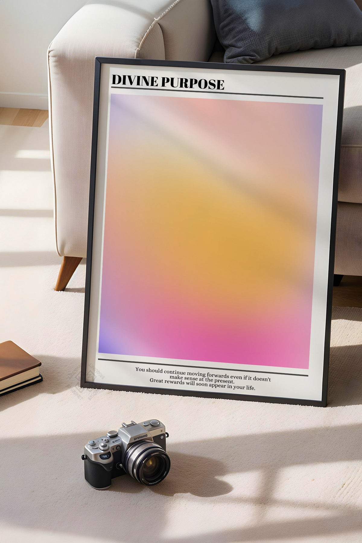 Aura Serisi Siyah Çerçeveli Poster, Tablo No:141